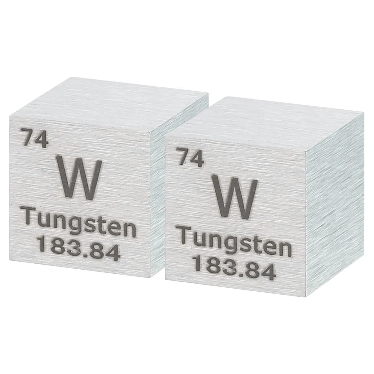 QUARKZMAN 2 Cubos Tungsteno 0.39 Pulgadas Cubo Elemento Metálico Alta Densidad Para Colección Elementos Químicos Aplicación En Experimentos Educación Científica Color Plateado
