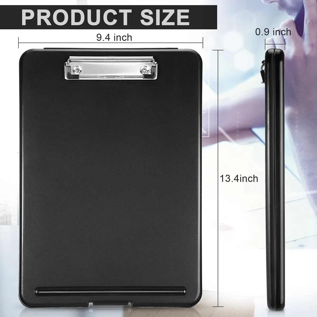 Geyee 8 portapapeles con almacenamiento tamaño carta, portapapeles plegables de enfermería con soporte para bolígrafos, tablero de plástico con clip de perfil bajo para estudiantes, profesores,