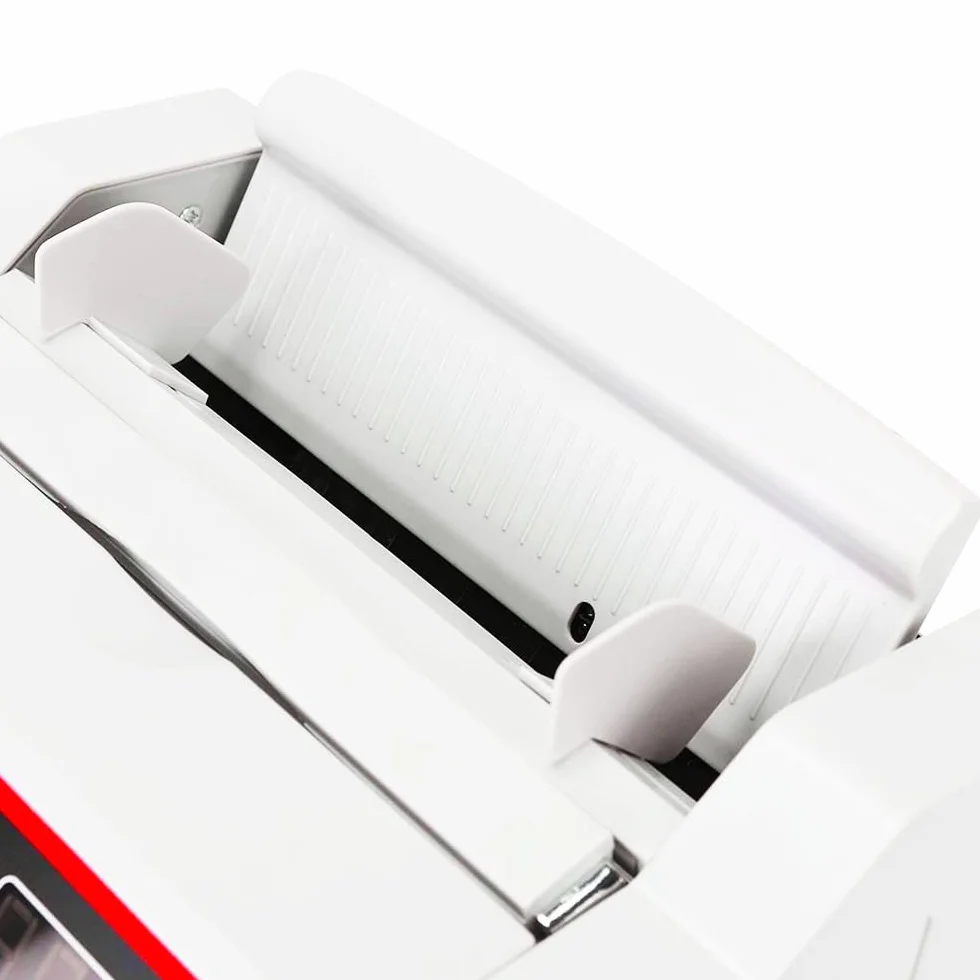 Contador de dinero portátil y detector de billetes falsos con doble pantalla led