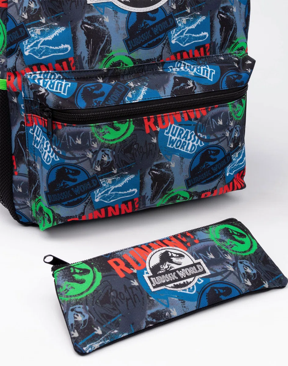 Jurassic World Mochila Set Niños 4 Piezas Escuela Caja De Almuerzo Botella