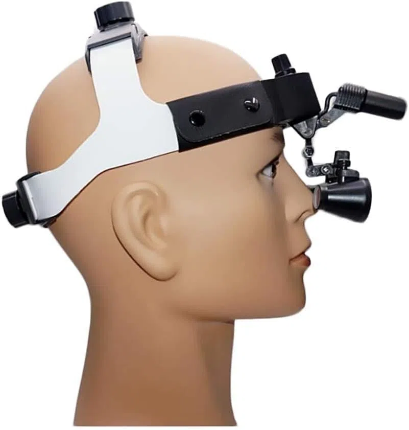 Lupas, Lupas Binoculares De 2.5X, Lupas De Vidrio Óptico para Laboratorio, Lupas con Diadema De Cuero Y Faro Led.
