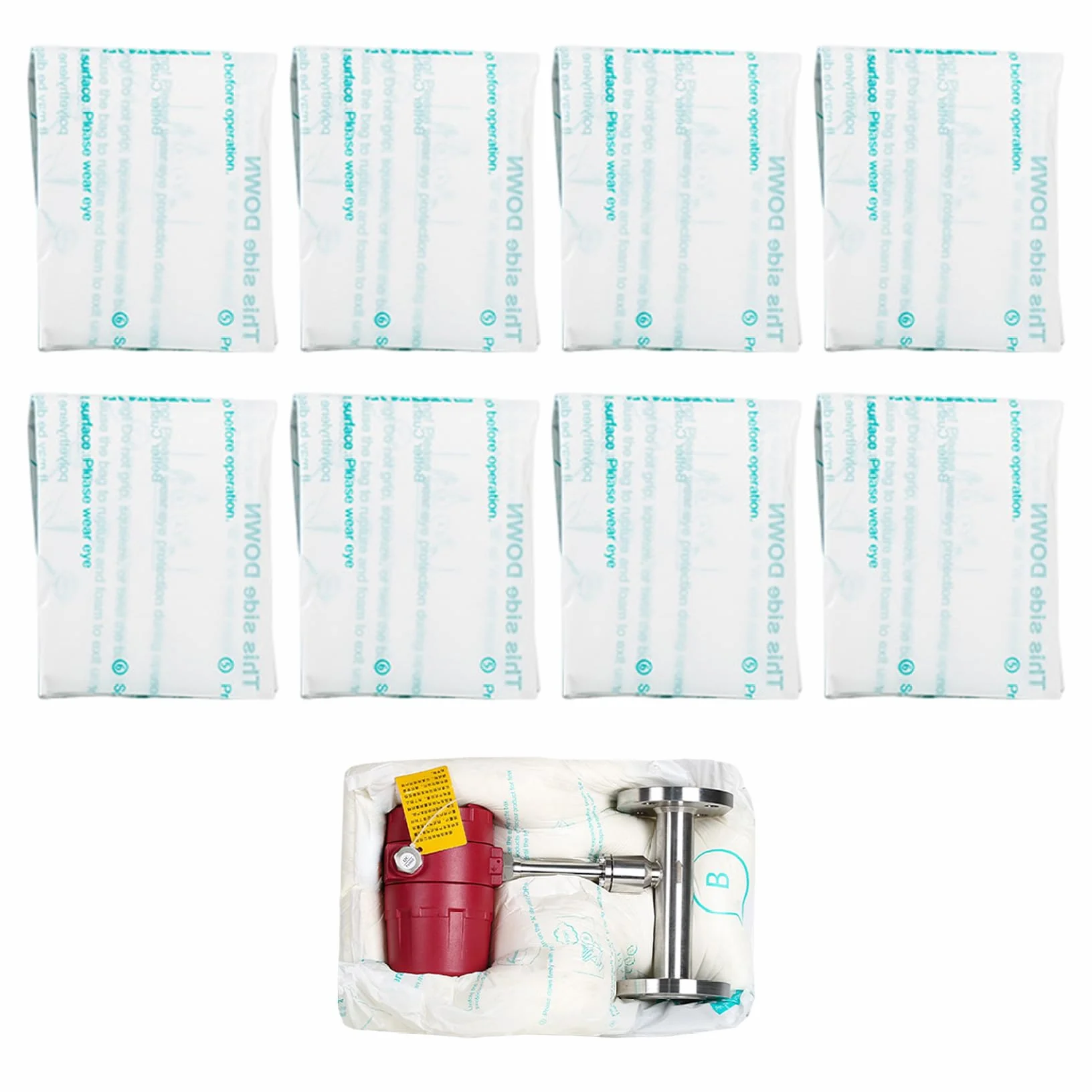 Bolsas de embalaje de espuma expandible 8 piezas de espuma de embalaje de absorción de impactos paquete instantáneo rell