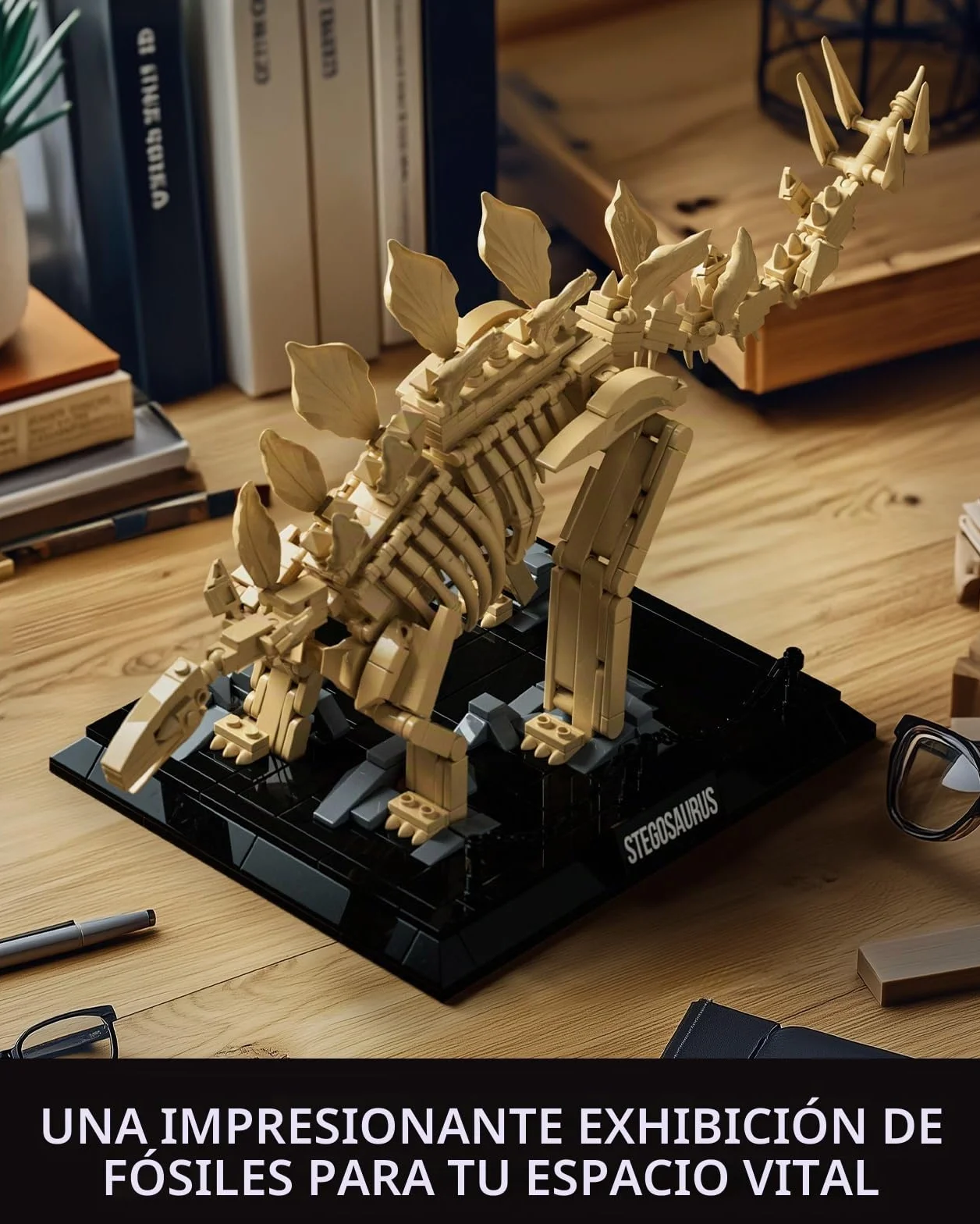 Nifeliz Fósiles de Dinosaurio Stegosaurus Decoracion Kit de Construcción, Dinosaurio de Construcción Maqueta para Hombres y Mujeres, Regalo Coleccionable para Adultos (665 Piezas, NF10353)