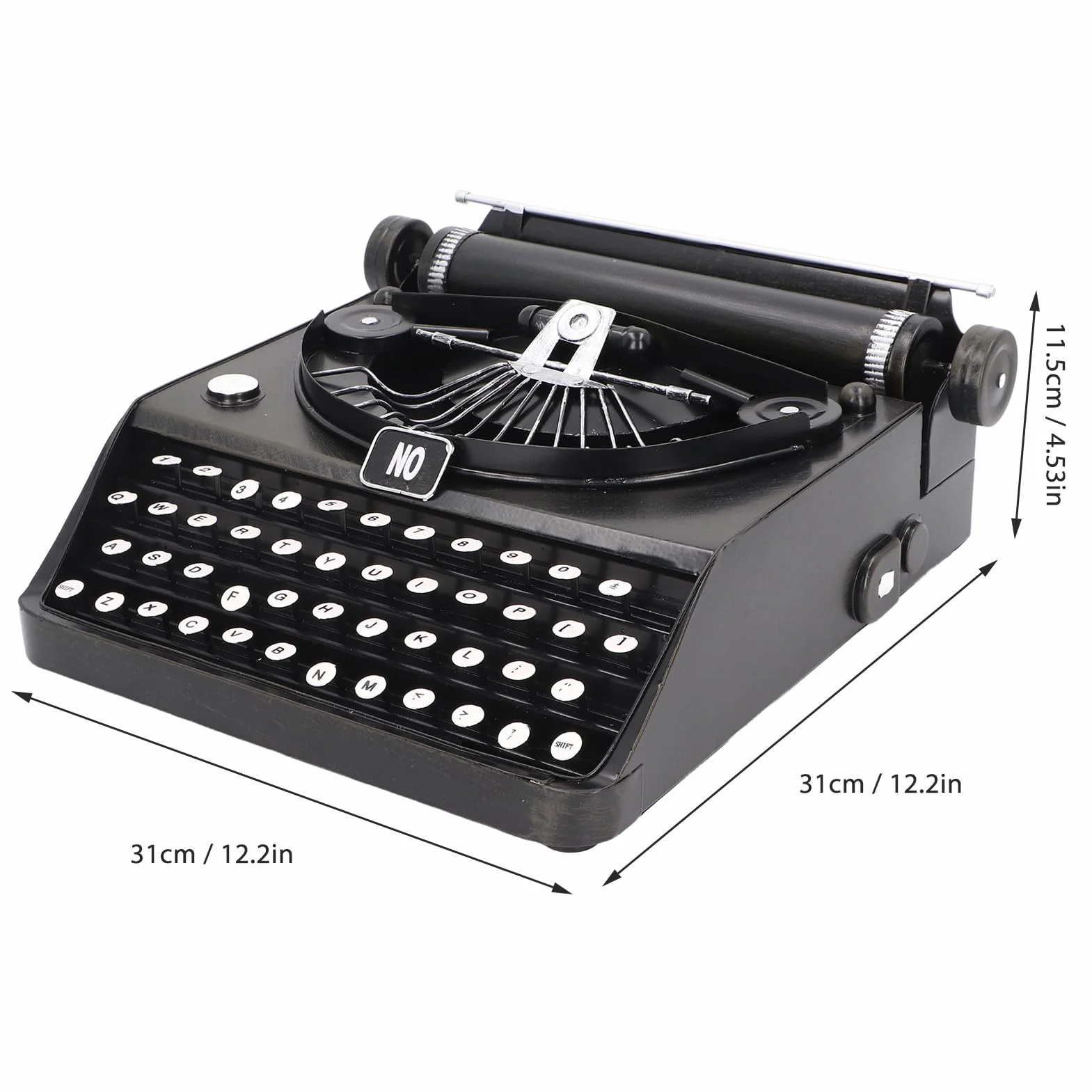 Modelo de Máquina de Escribir Antiguo, Buen Diseño Black Portable Typewriter para Oficina