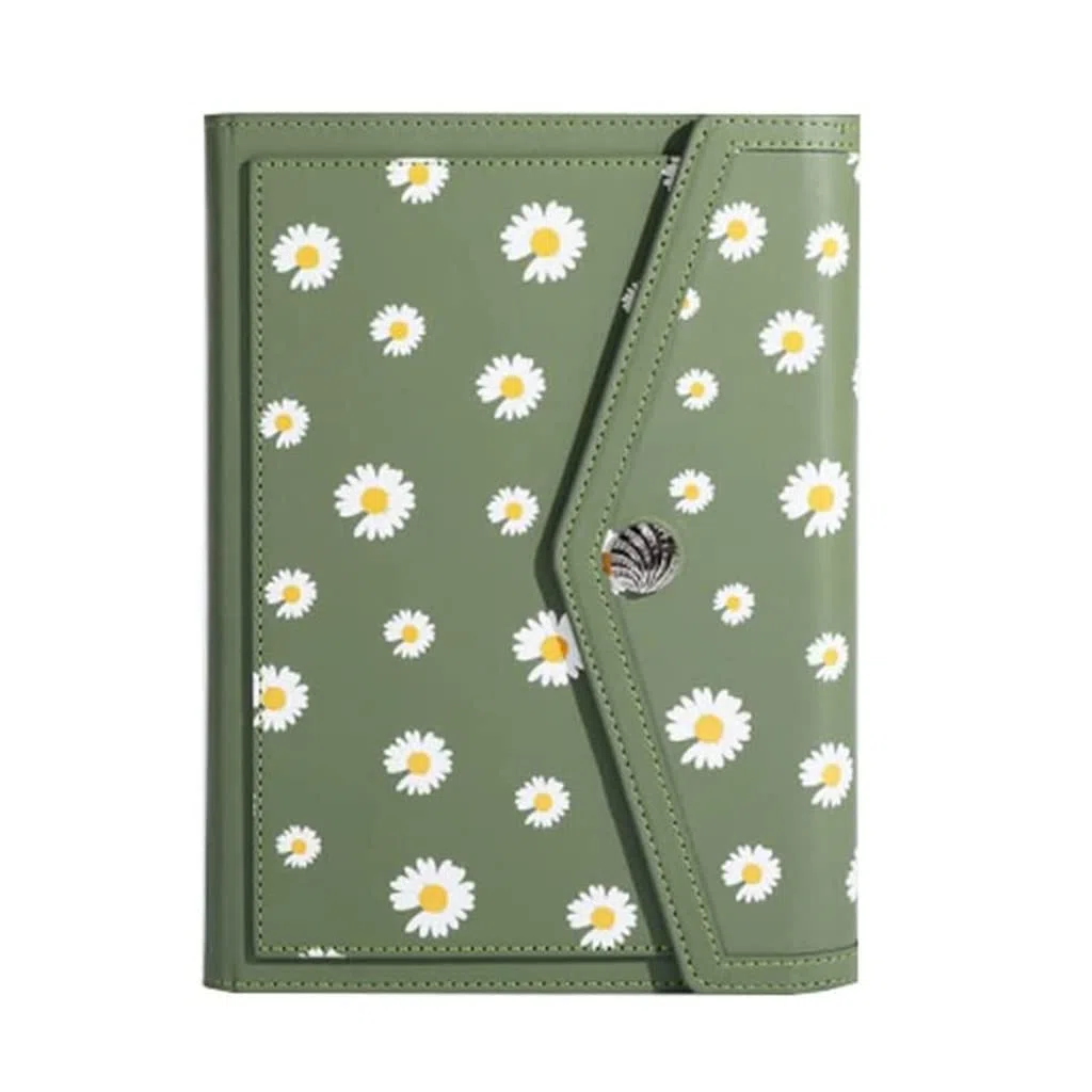 POCHY Cuadernos hermoso Cuaderno A5 con pestañas, diario planificador diario para estudiantes, profesores, diario de viajero, notas, ideas, bloc de notas escolar portable