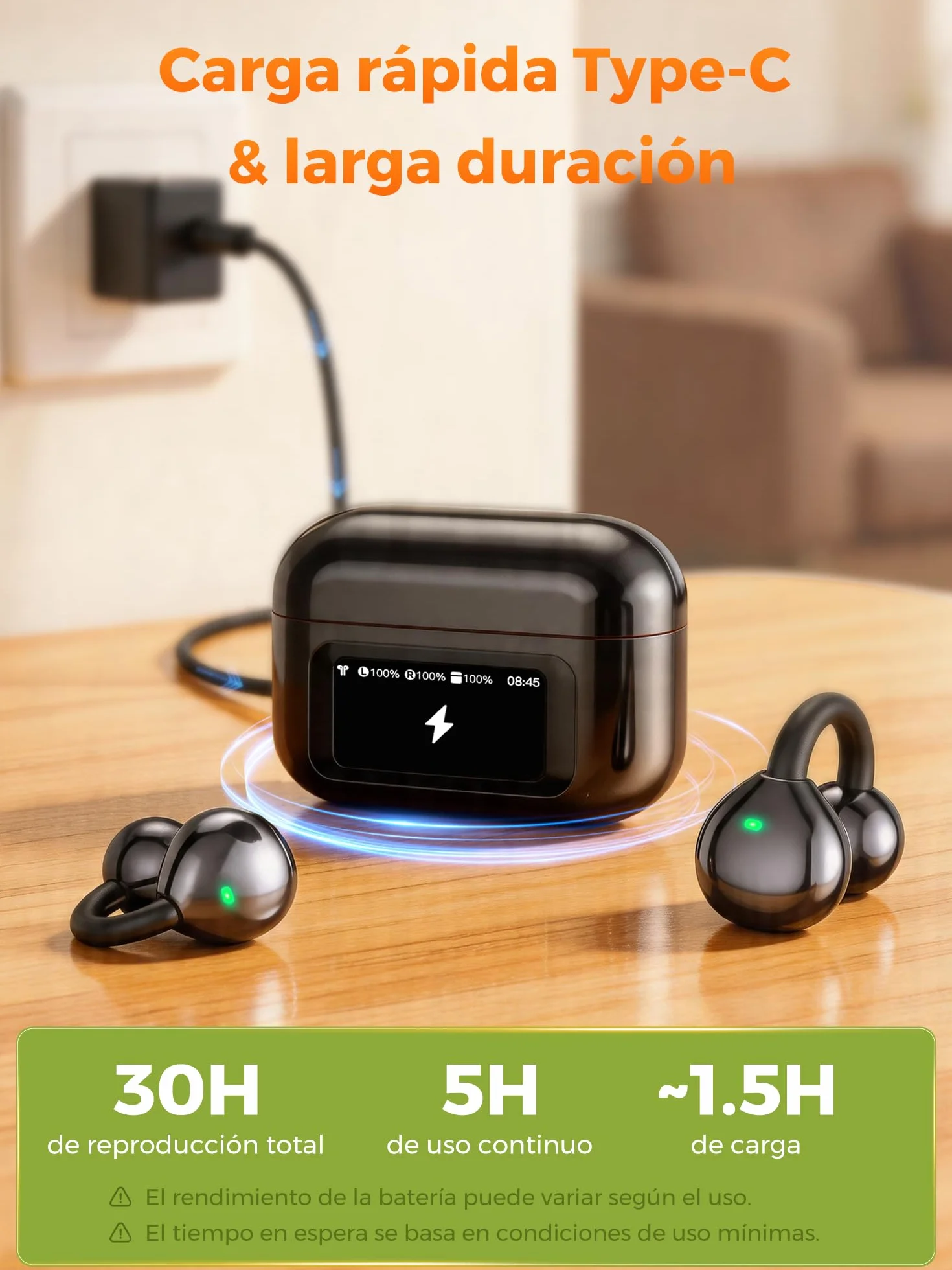 Auriculares Traductor En Tiempo Real: 3-en-1 Auriculares Traductores 159 Idiomas Traductor Instantáneo De Voz Con Pantalla Táctil LCD 7 Modos De Traducción 30H Autonomía Para Viajes Negocios Estudio
