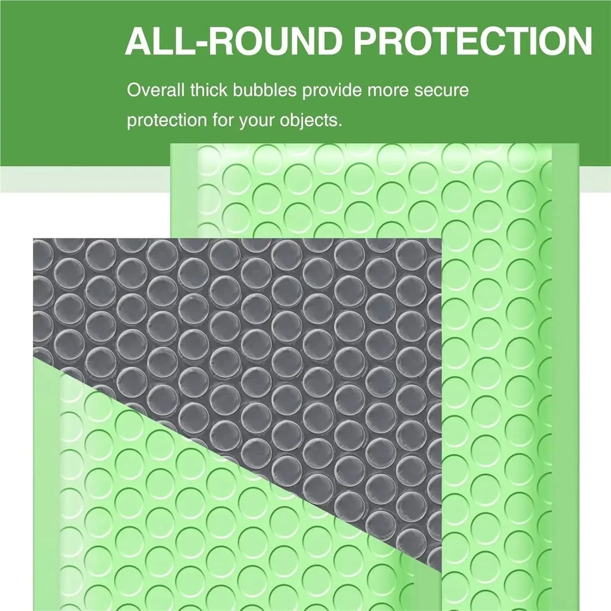 100 Uds sobres acolchados de burbujas bolsas envío autoselladas for embalaje y suministros comerciales para Cosméticos(Light green,18 * 23cm)