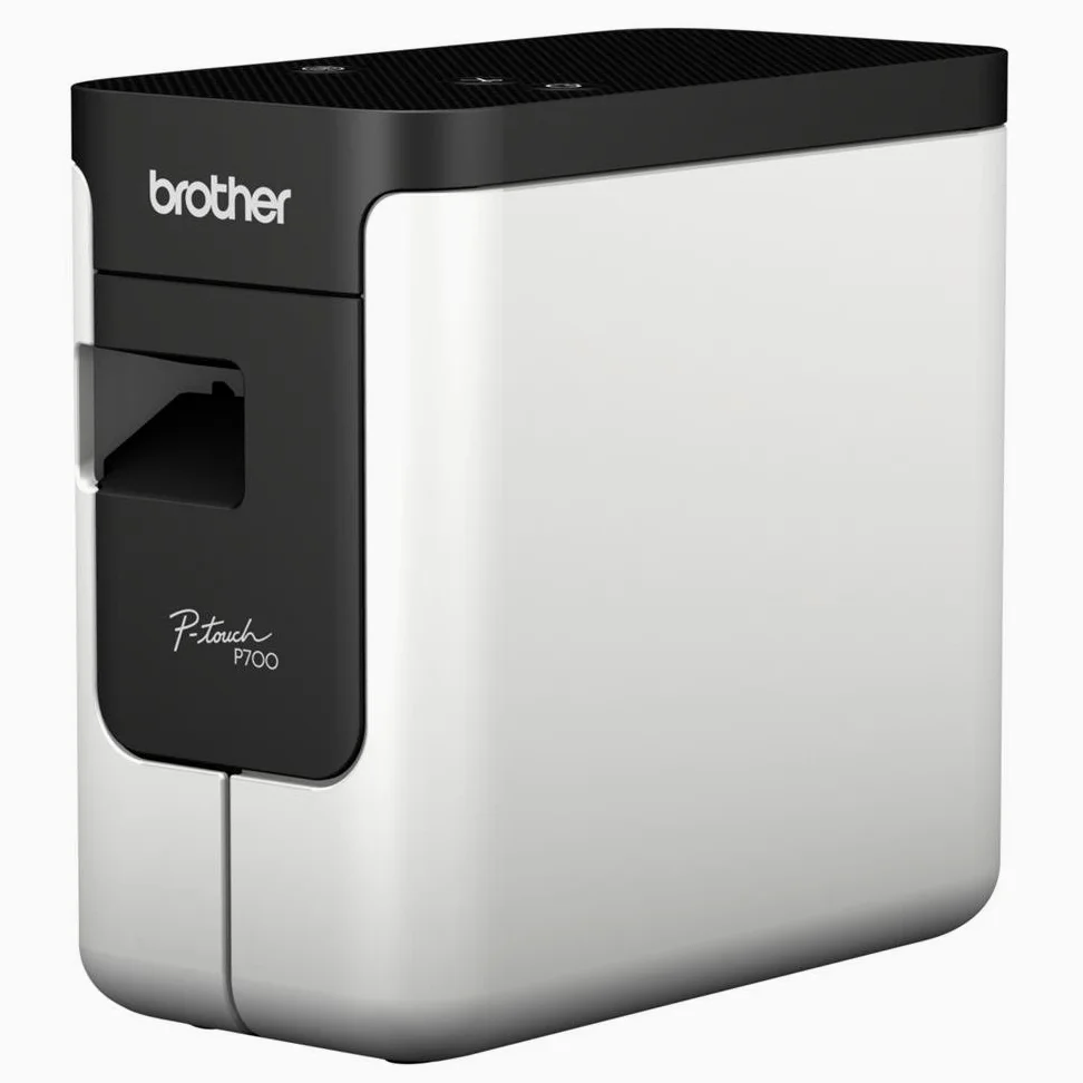 Brother P700 P-Touch - Etiquetadora, Negro/Gris