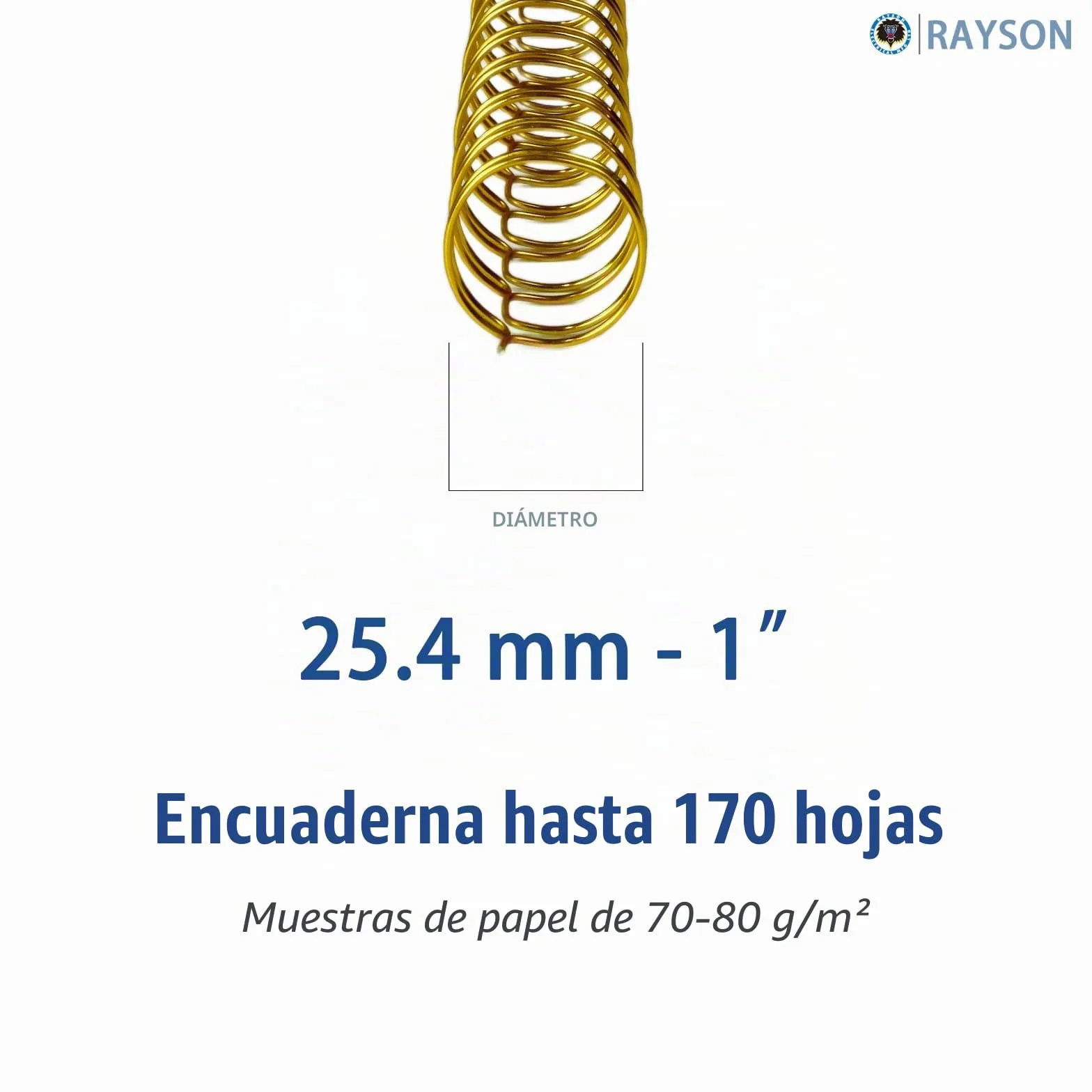 RAYSON Espinas de encuadernación de alambre, paso 2:1, 25,4 mm, capacidad de encuadernación de 170 hojas, 23 bucles, A4, multicolor, paquete de 50