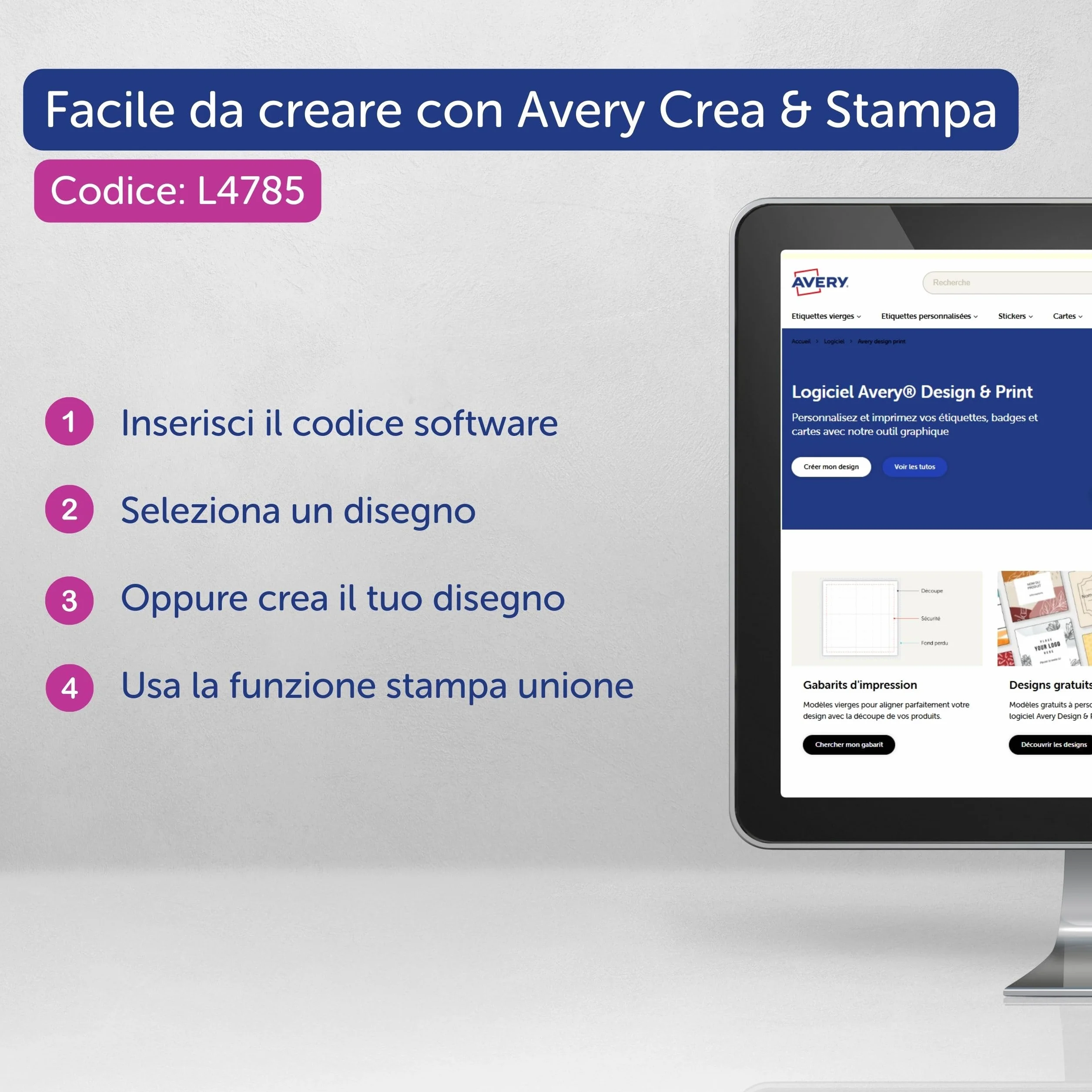 Avery L4785-20. Caja de 200 identificativos adhesivos acedado se seda 80 x 50 mm