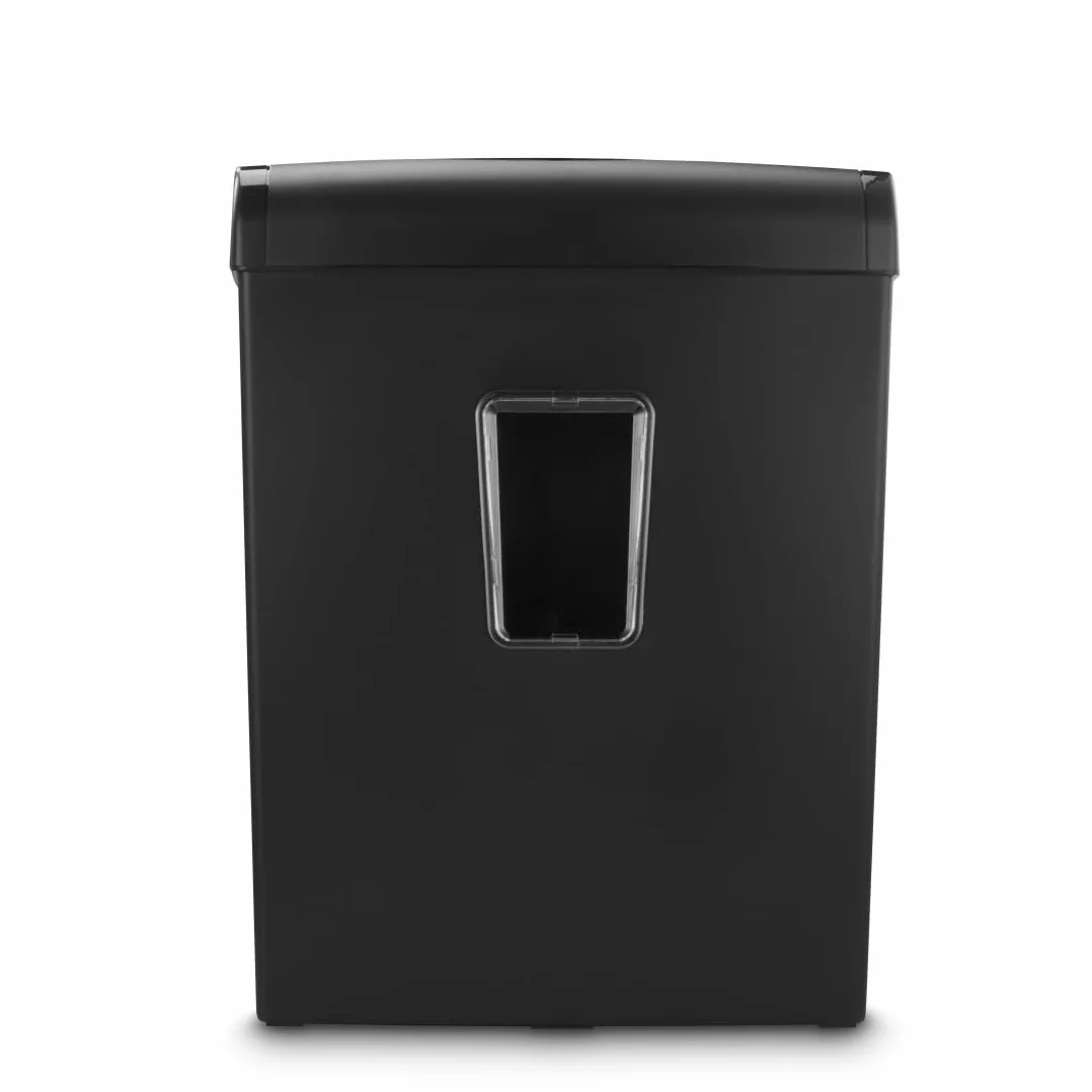 Hama | Trituradora de Papel Microcorte P-5 8 Hojas, Negro | Destructora de Documentos DIN 66399 P5 E4 T5 + Tarjetas de Crédito + Cesto 20L Compacta