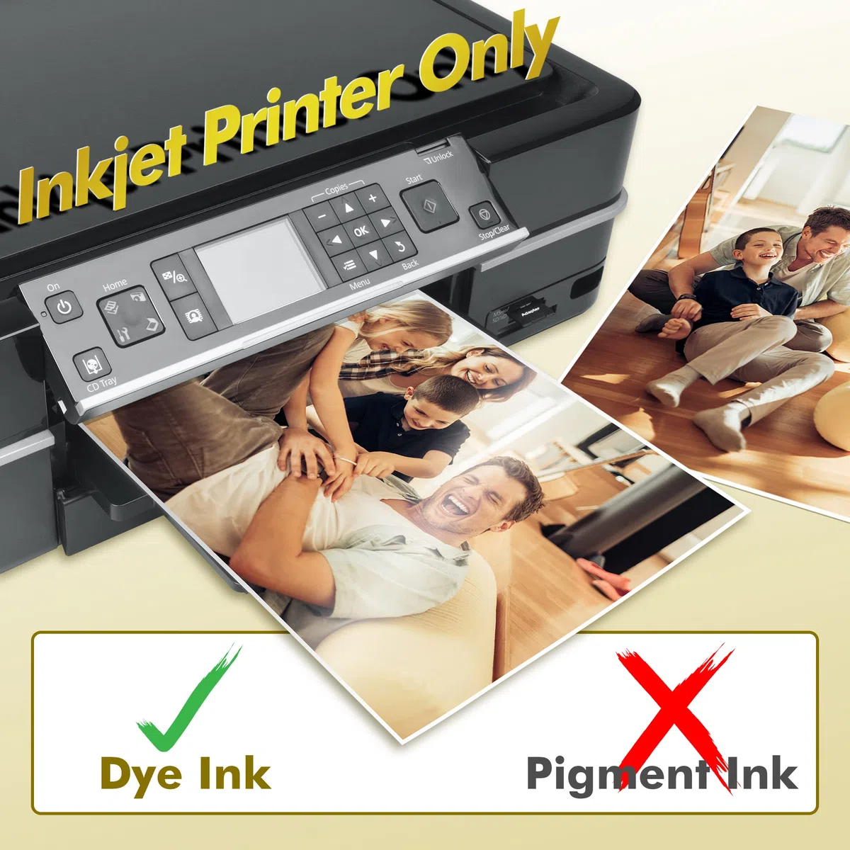 Koala Papel fotográfico brillante de doble cara de 8.5 x 11 pulgadas, 55 libras, 100 hojas de papel fotográfico | Compatible con impresora de inyección de tinta y tinta de tinte para impresión de menú de calendario, 200 g/m²
