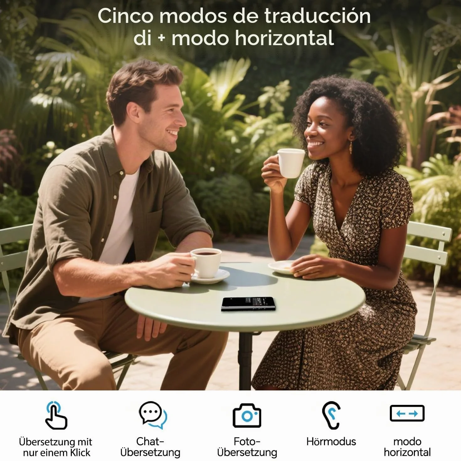 de Timekettle, Traductor de Idiomas T1 con Pantalla HD de 4 Pulgadas, Soporta 40 Idiomas y Traducción de Fotos, Dispositivo Traductor Instantáneo Sin Necesidad de WiFi, Datos Móviles