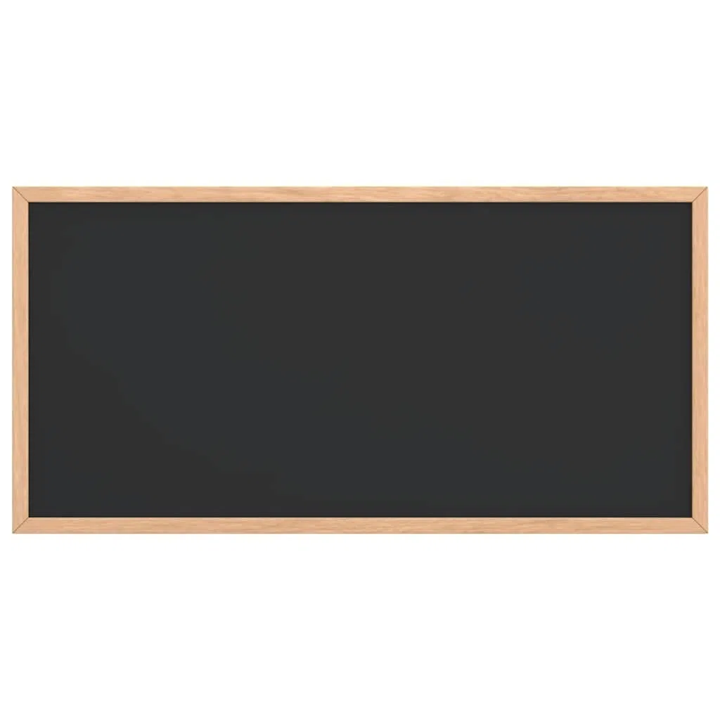 Pizarra de tiza con marco de pino macizo negro 60 x 30 cm, tablón de notas y recordatorios, tablero de notas para oficina, oficina en casa, cocina, escuela, montaje en pared, organización