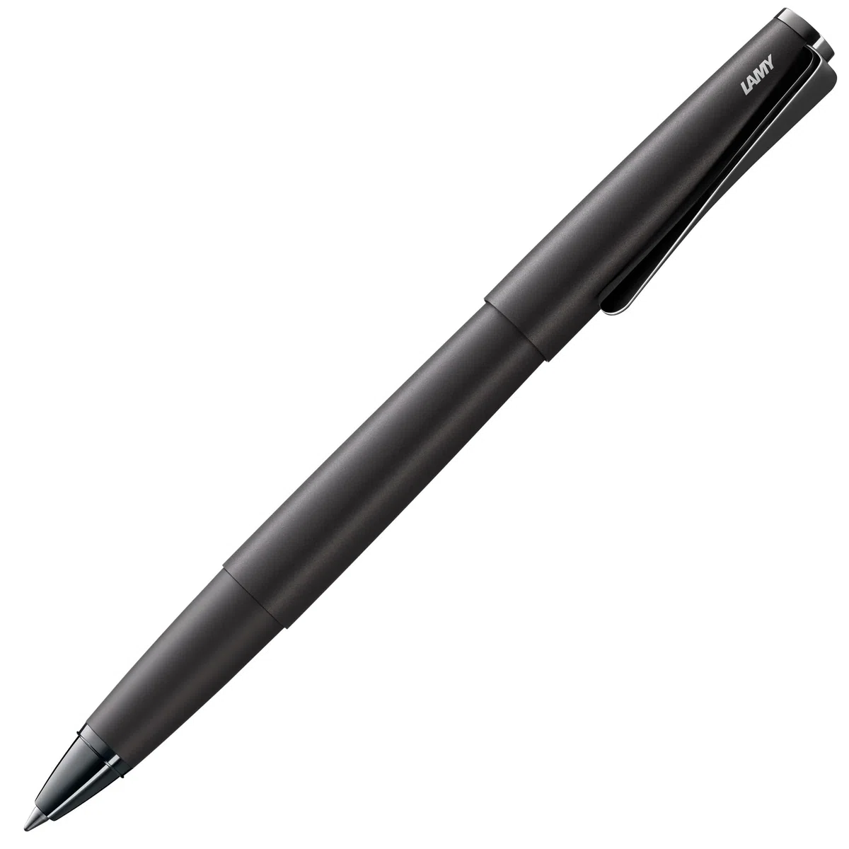 Lamy studio Lx all black roller - cuerpo metálico elegante - con clip helicoidal y ancho de trazo M - con recambio M 63 en negro