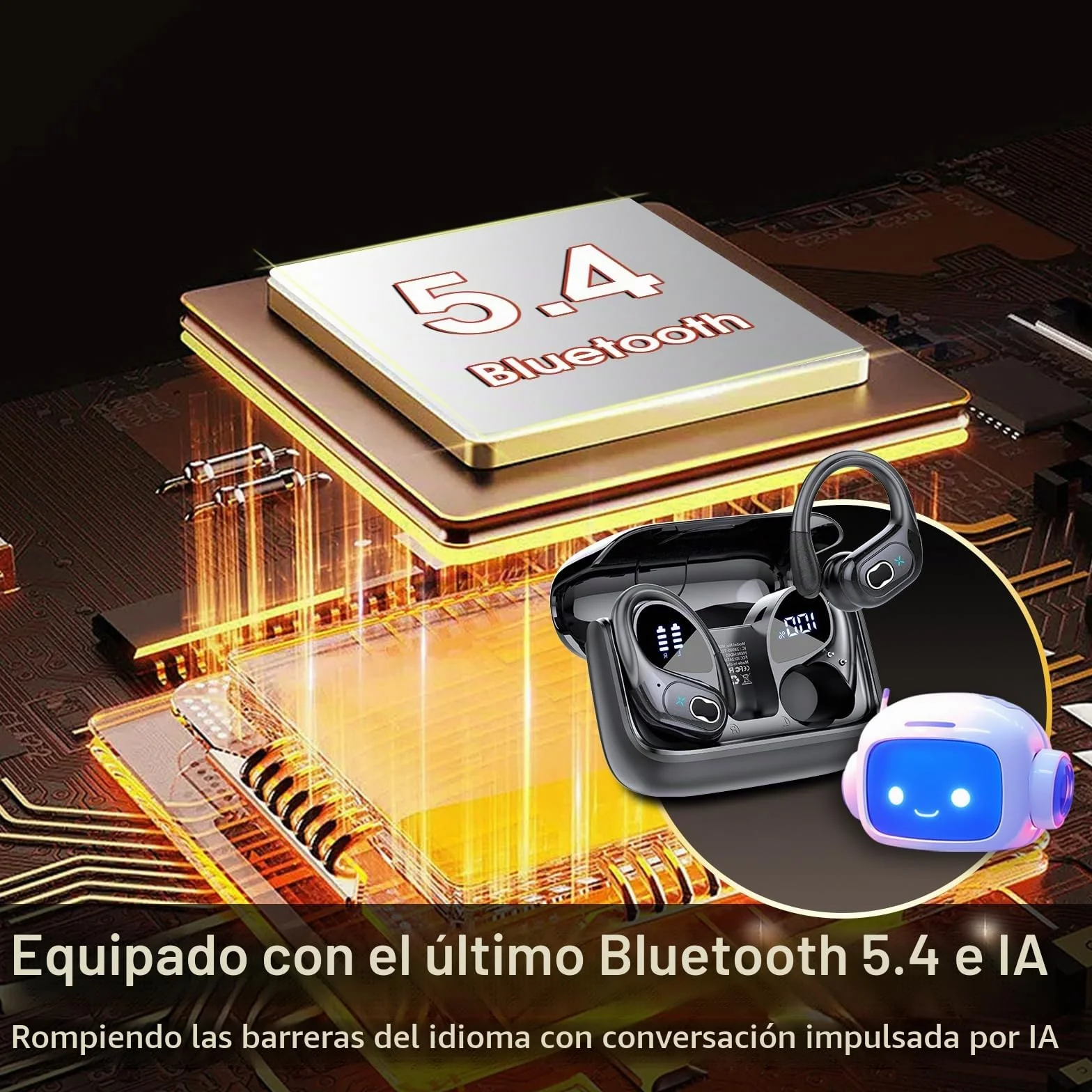 STECEi AI Auriculares Traductor en Tiempo Real(2026), 164 Idiomas y 6 Modos de Traducción, 3 in 1 AI Auriculares Traductor, Bluetooth 5.4 con ENC y App con para Viajes/Negocios/Aprendizaje/Reunirse