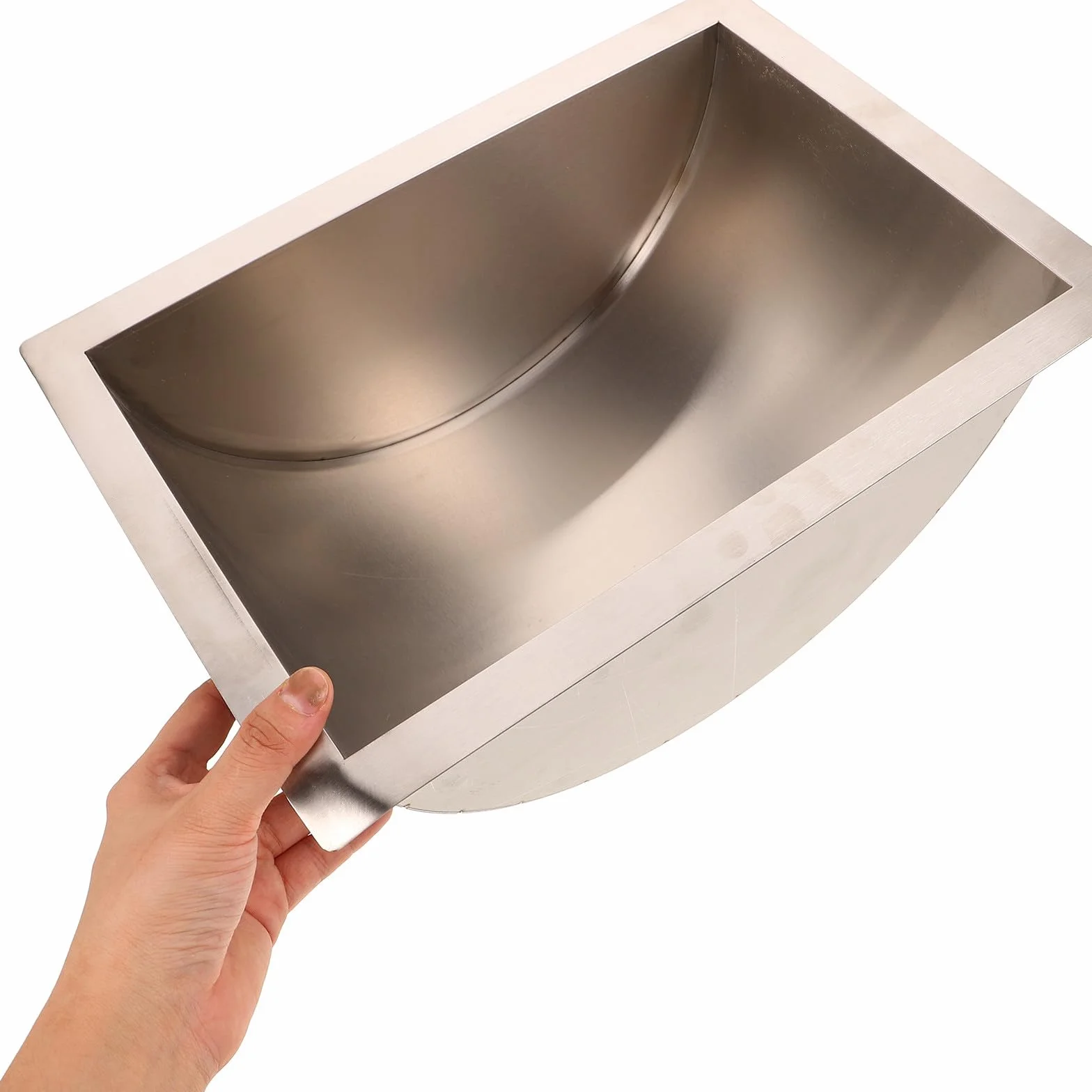 Abaodam Bandeja Organizadora de Dinero Diseño Ergonómico para Caja Registradora y Uso Versátil de Acero Inoxidable Adecuado para Ventanillas de Hospital y