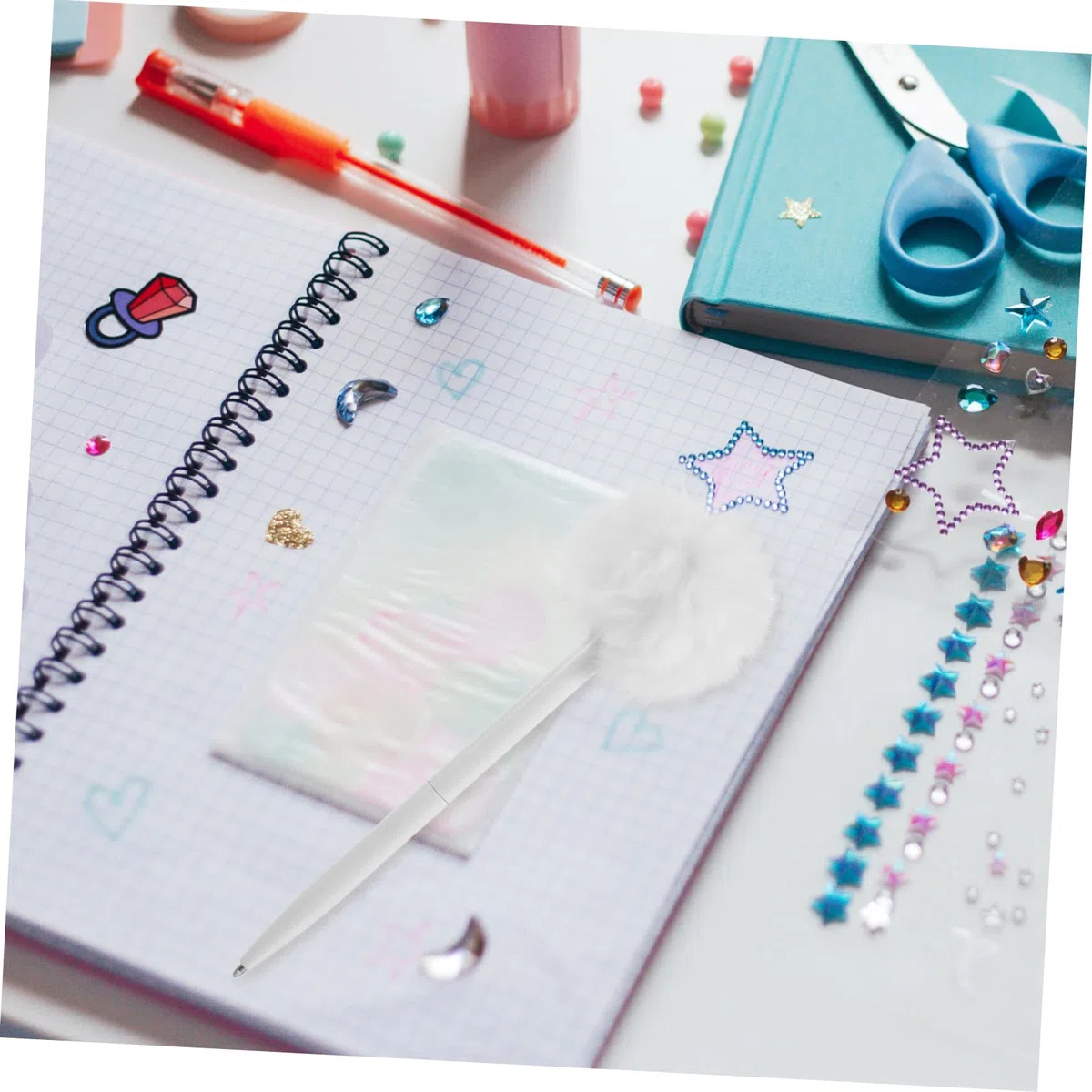 DOITOOL Bolígrafos De Peluche Estudiantes Lápices De Escritura Perfectos Y Escolar Material Y Secado 5 Piezas X 4
