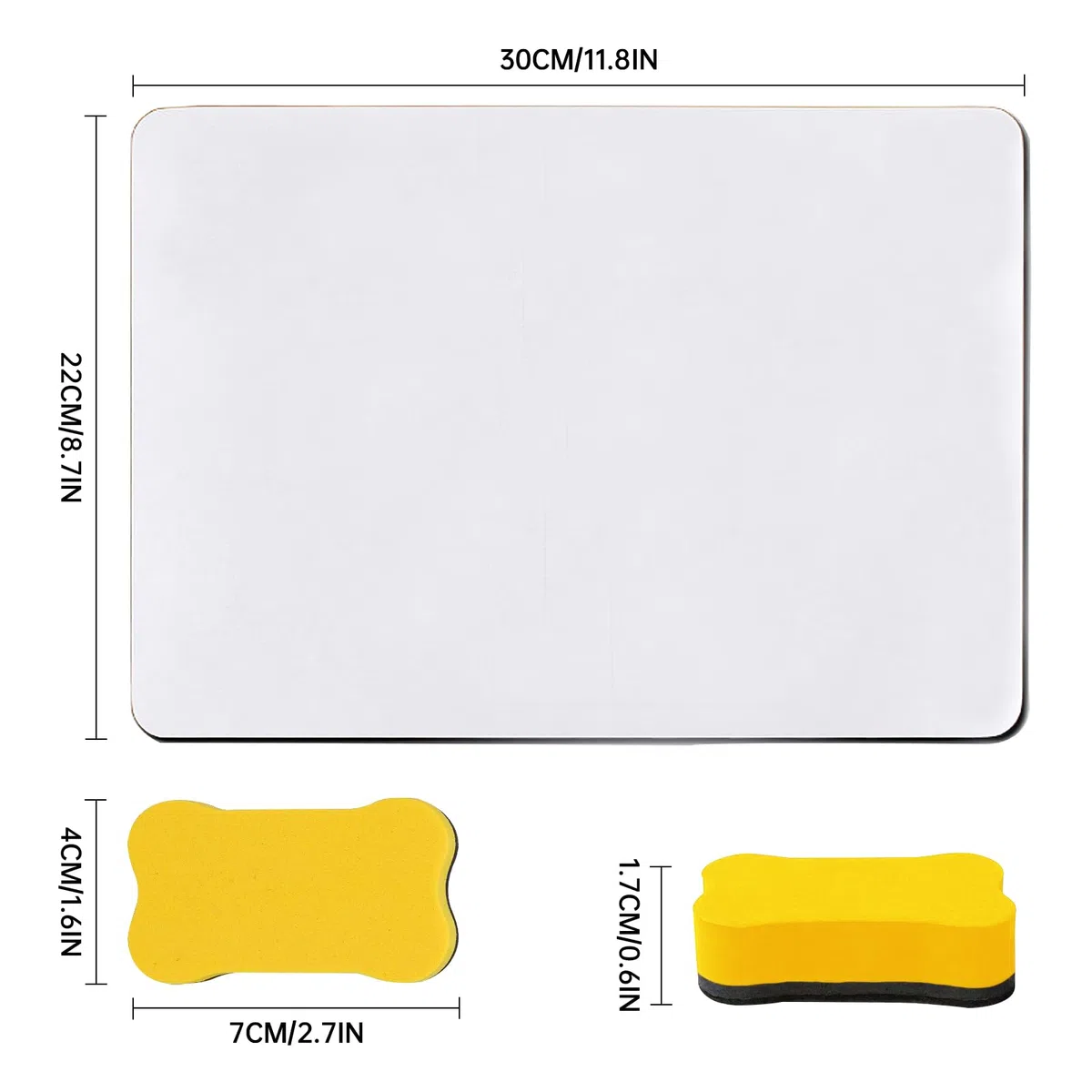 10 pizarras blancas A4, mini pizarra blanca de doble cara con 10 borradores secos y 10 bolígrafos, pizarra blanca pequeña para dibujo y escritura de niños, perfecta para aulas, hogares y oficinas