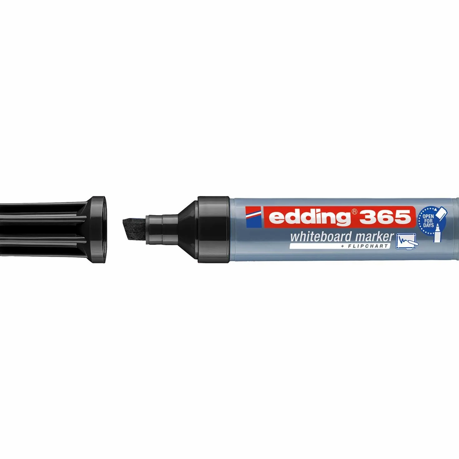 Edding 365 - Rotuladores para pizarras blancas (2 – 7 mm, 10 unidades), color negro