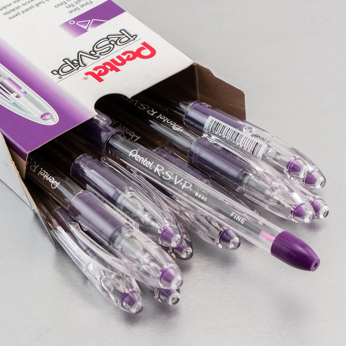 Pentel R.S.V.P. bolígrafo, línea media, tinta azul, 2 Pack (bk91bp2 C)