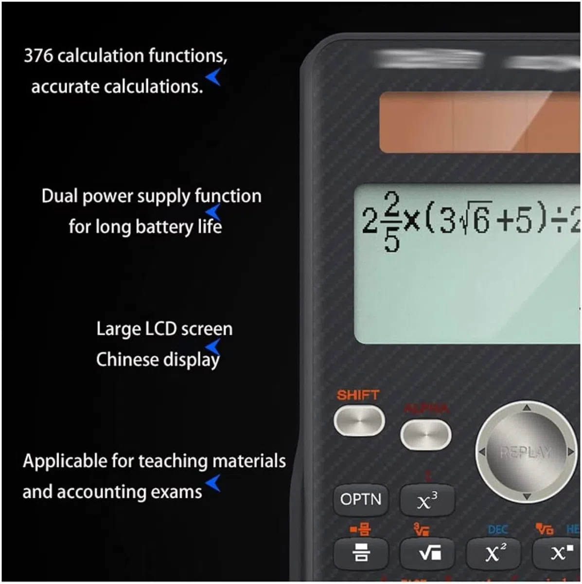 Calculadora para Oficina Calculadora De Funciones Científicas Multifunción Financiera para Empresas Hogar Y Escuela(White)