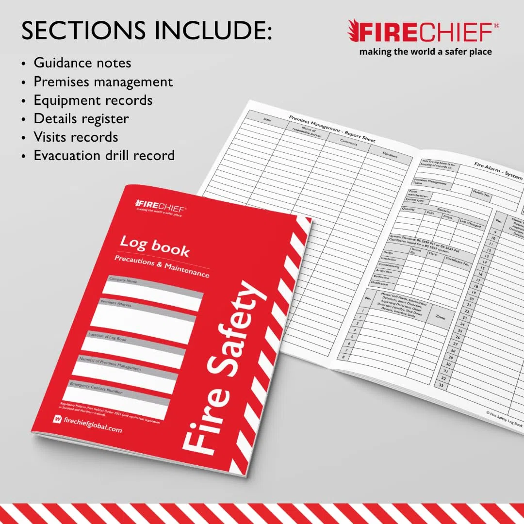 Libro de registro de seguridad contra incendios