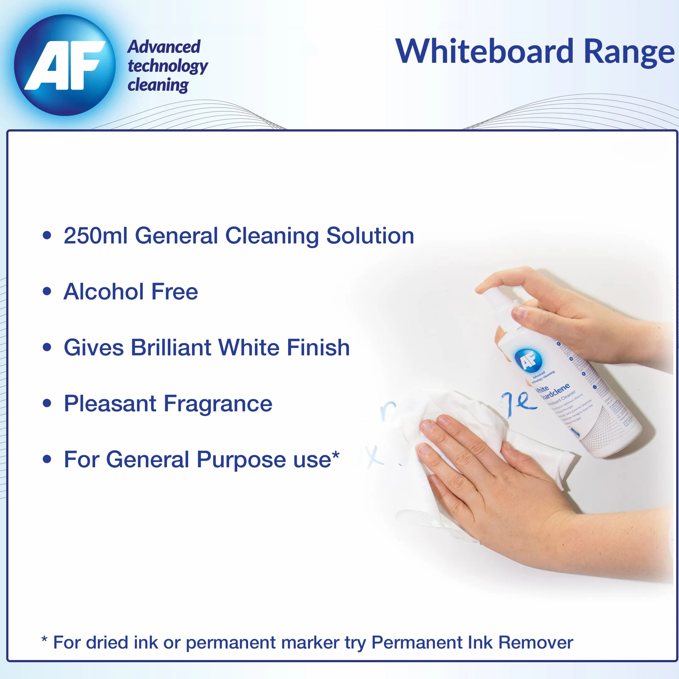 AF Solución en aerosol limpiador de pizarra blanca 12 x 250 ml