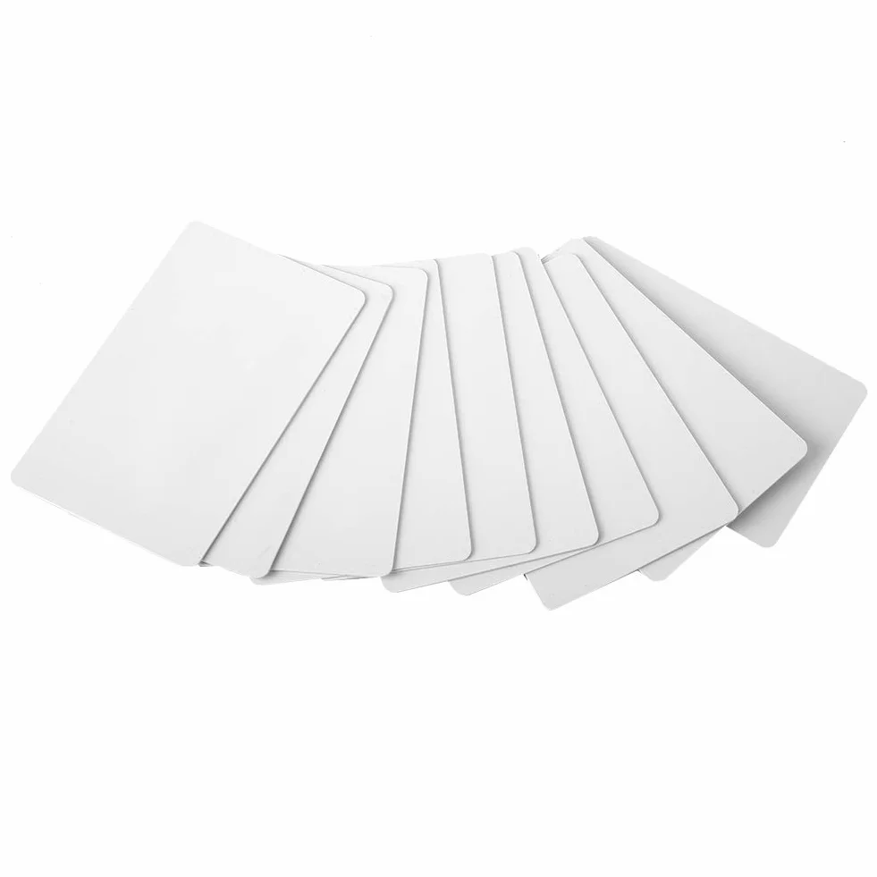 Tarjetas de PVC de plástico en de primera calidad, 100 piezas/juego Tarjeta de identificación de proximidad RFID inteligente sin contacto de 125 kHz Tarjeta de acceso de solo lectura