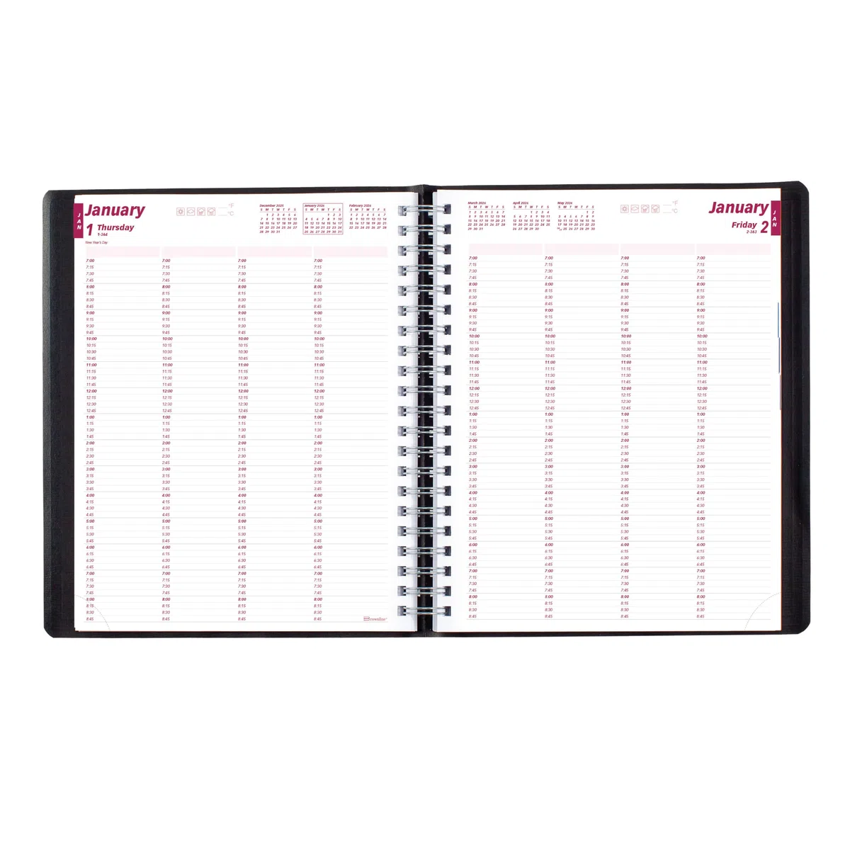redcb960blk – Brownline profesional Daily cita libro