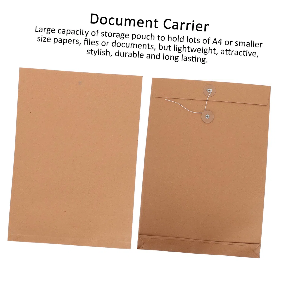 25piezas Cartera de Papel Kraft Portadocumentos Carpeta para Archivar Organizador de Documentos Carta Unidades Bolsa para Papelería de Oficina