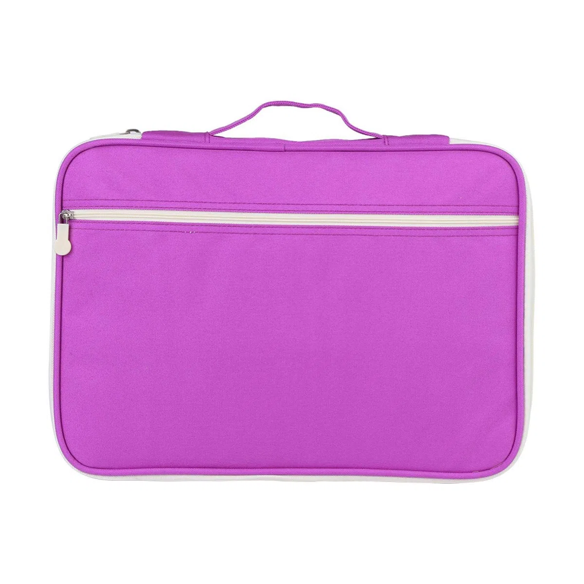 Bolsas multifuncionales para documentos A4, estuche de viaje impermeable con cremallera, organizador de portafolios para bolígrafos, documentos(Púrpura)
