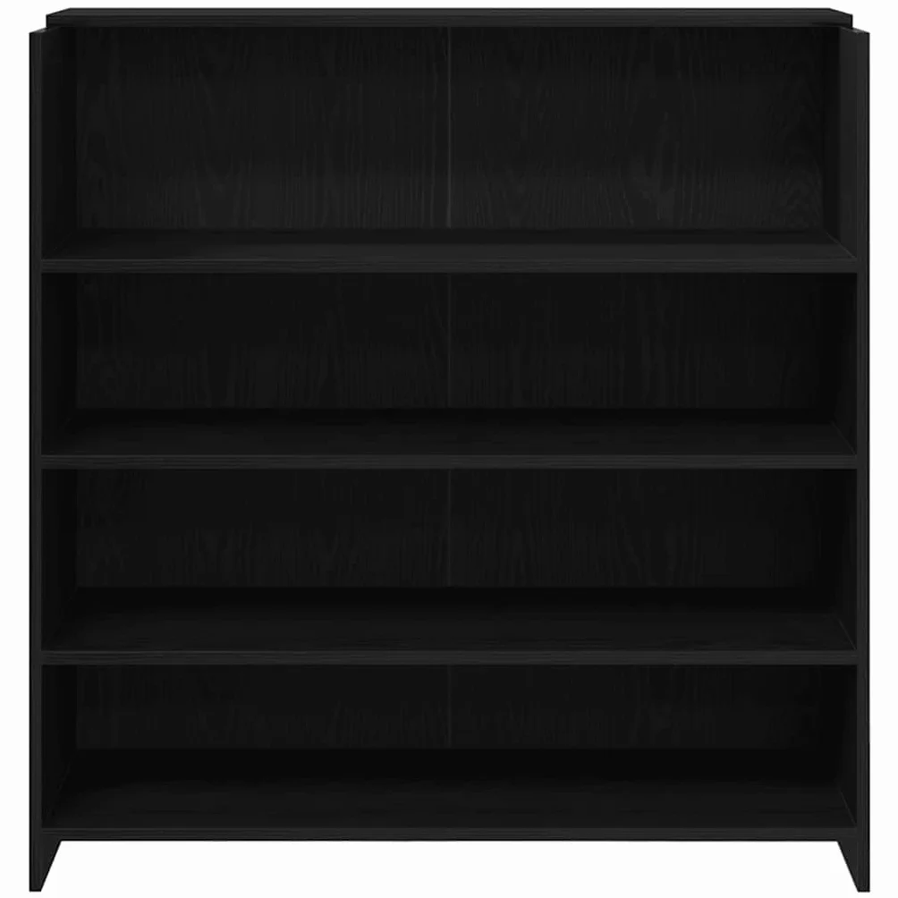 vidaXL Escritorio de recepción Roble Negro 100x50x103,5 cm Madera de ingeniería