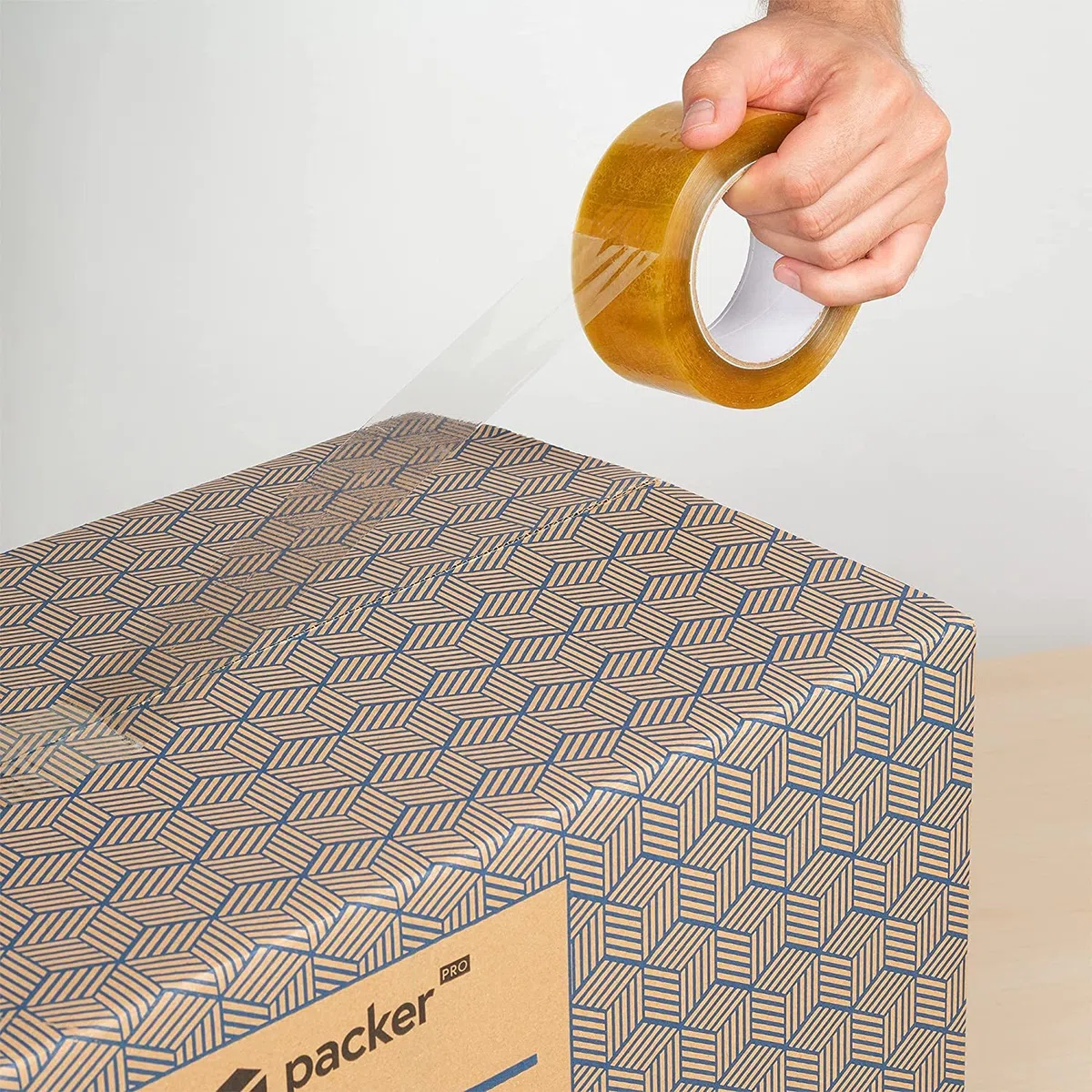 packer PRO Pack Mudanza con 5 Cajas Carton Mudanza 60x40x40cm, 10 Cajas Carton Mudanza 43x30x25cm, Cinta Adhesiva, Rollo de Burbujas para Embalaje, Rotulador Permanente