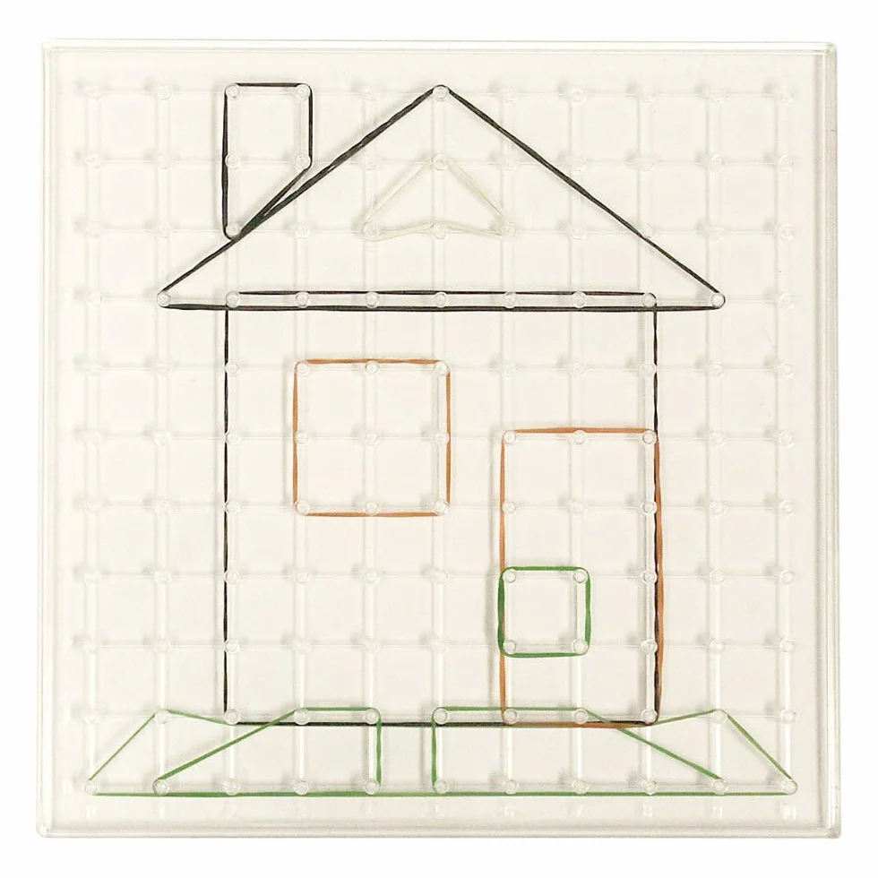 Miniland - Set de 6 geoplanos Transparentes (23cm)