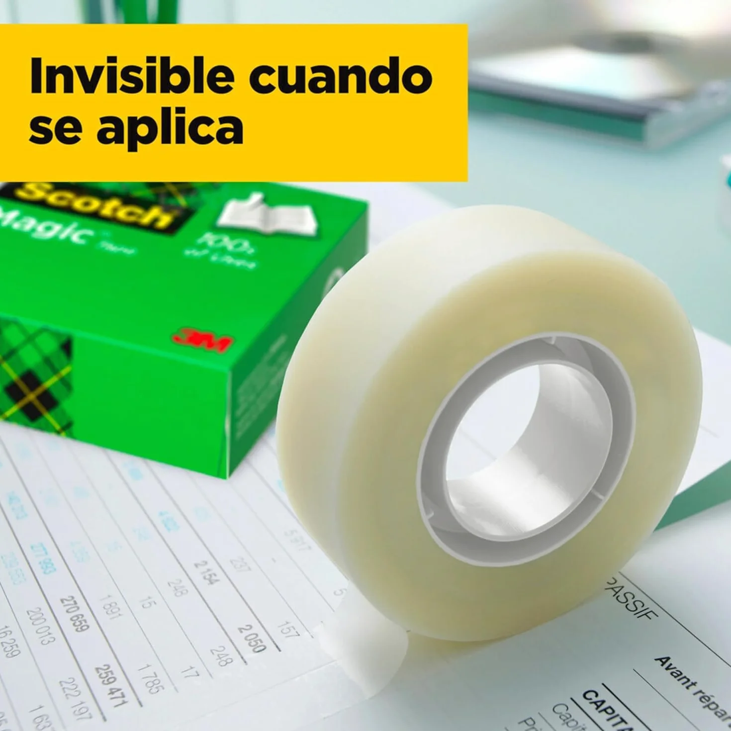 Scotch Box Lock Cinta de Embalar - 3 Rollos de 48 mm x 50 m - Cinta Adhesiva de Calidad para Cerrar Cajas, Cartones y Paquetes