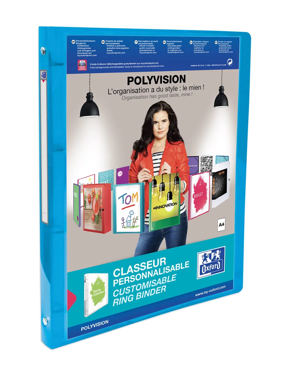 Elba Polyvision 100202273 959034-20 - Carpetas personalizables (12 unidades), colores surtidos y transparentes