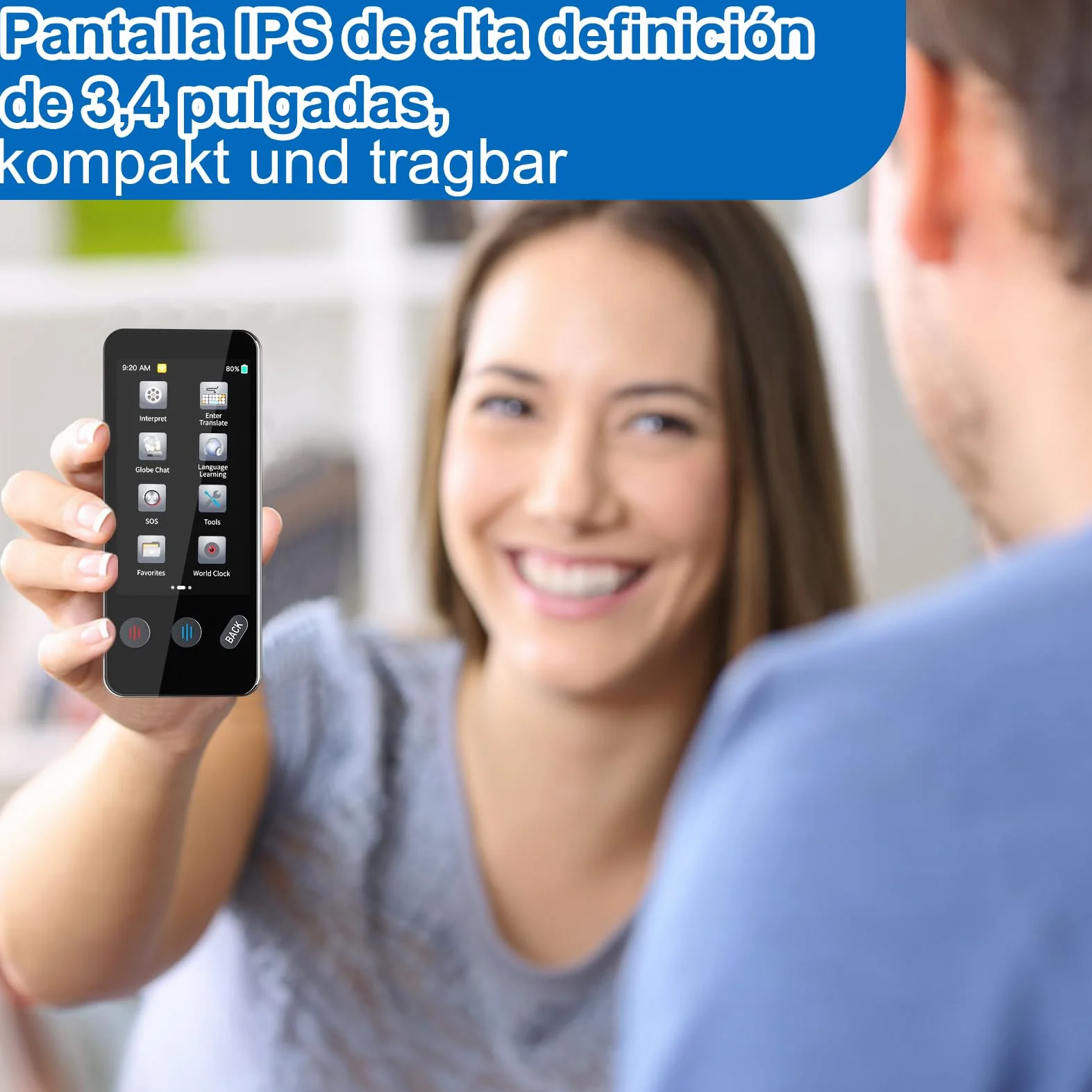 Dispositivo de Traducción Idioma, Traductor AI Inteligente de 143 Idiomas con,Traducción Desconectado y Traducción Bidireccional Instantánea,Aprender Regalos de Negocios de Viaje