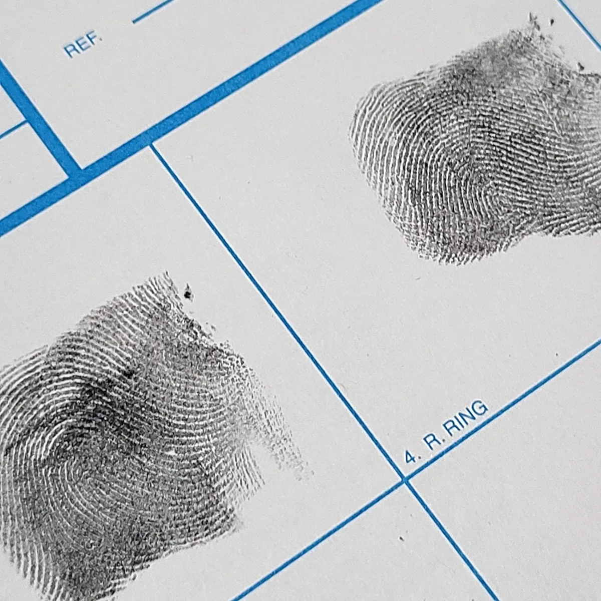 FBI Fingerprint Cards, Applicant FD-258, 5 Cards by