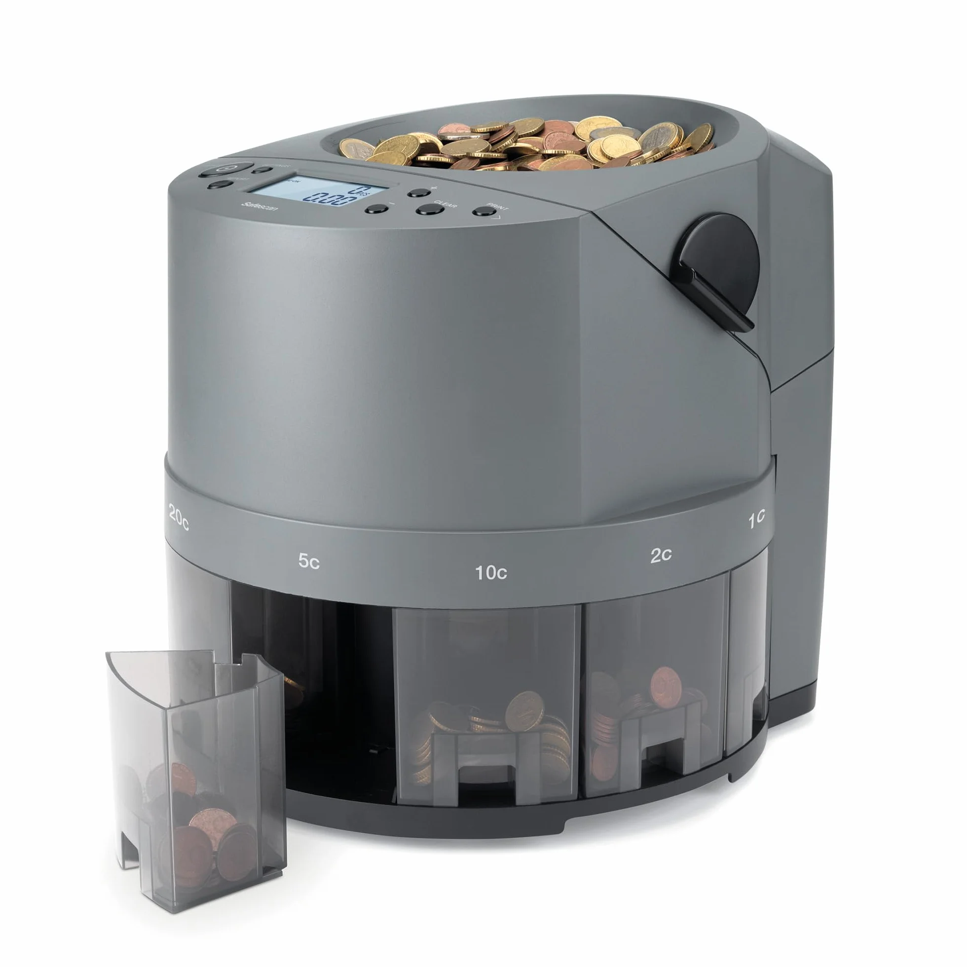 Safescan Contadora de monedas 1450, Clasificadora de monedas euro gran volumen