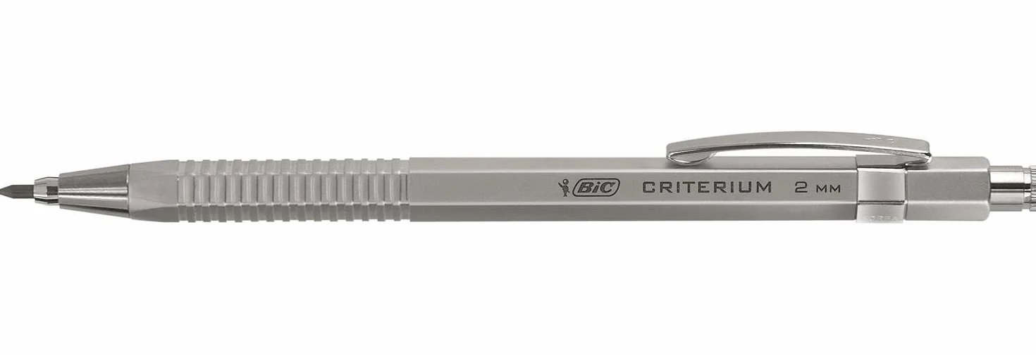 BIC CRITERIUM Luxe Silver HB - Juego de 6 puertas de minas recargables (2 mm)