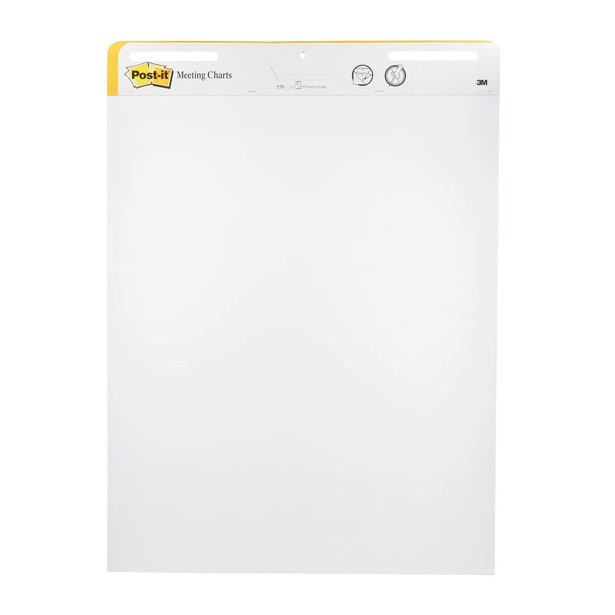 Post-It Super Sticky Self Stick Meeting Chart 559P-3 Blanco 635 mm x 762 mm Paquete Valor Agregado 2 x 559 (2 Blocs) + 1 x 559 (1 bloc) GRATIS | Selbsthaftende Flipchart-Blöcke für Brainstorming und Präsentationen; Stark Haftende Blätter aus 100 % Recycli