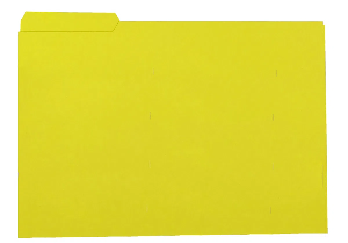 Elba Gio - Pack de 50 subcarpetas con pestaña izquierda, color amarillo