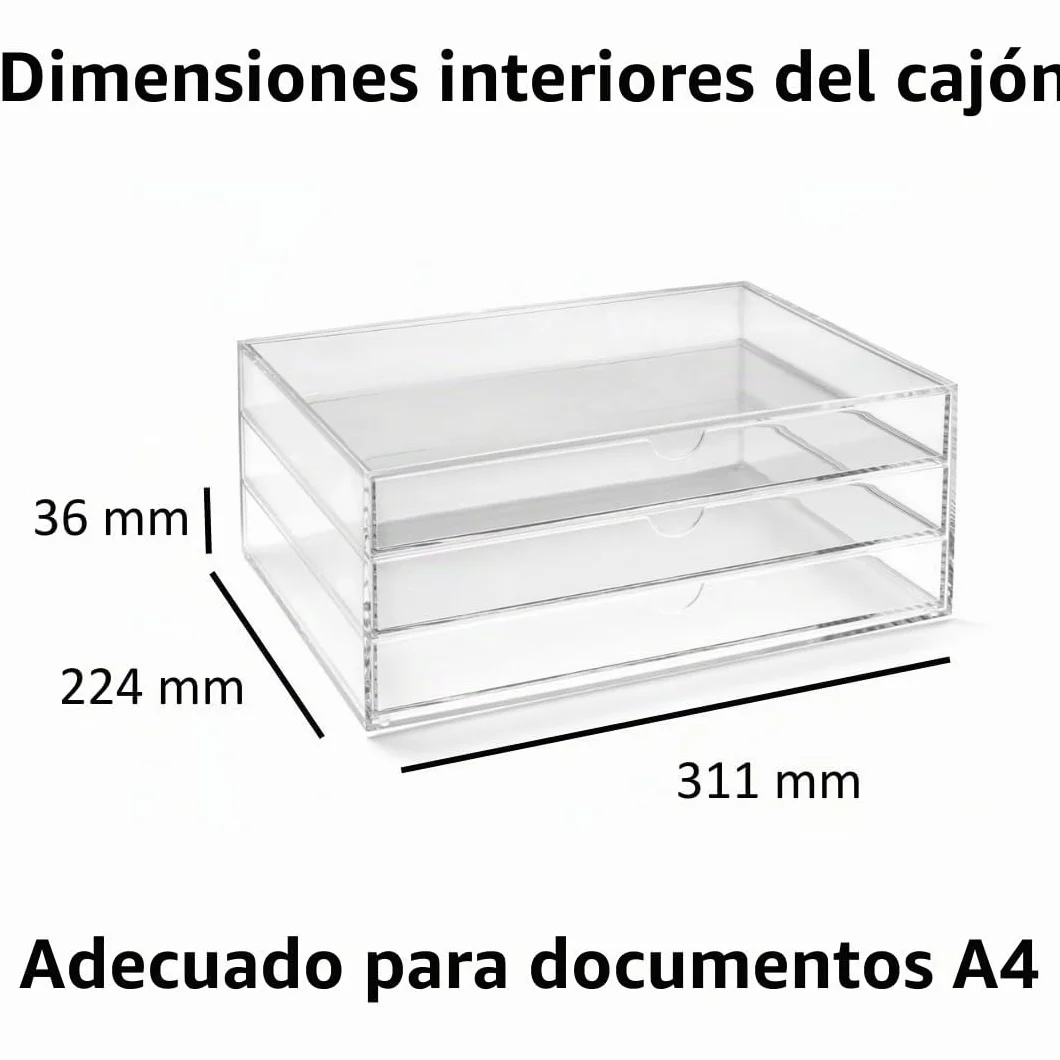 Osco A3TSL - Organizador de 3 niveles horizontales