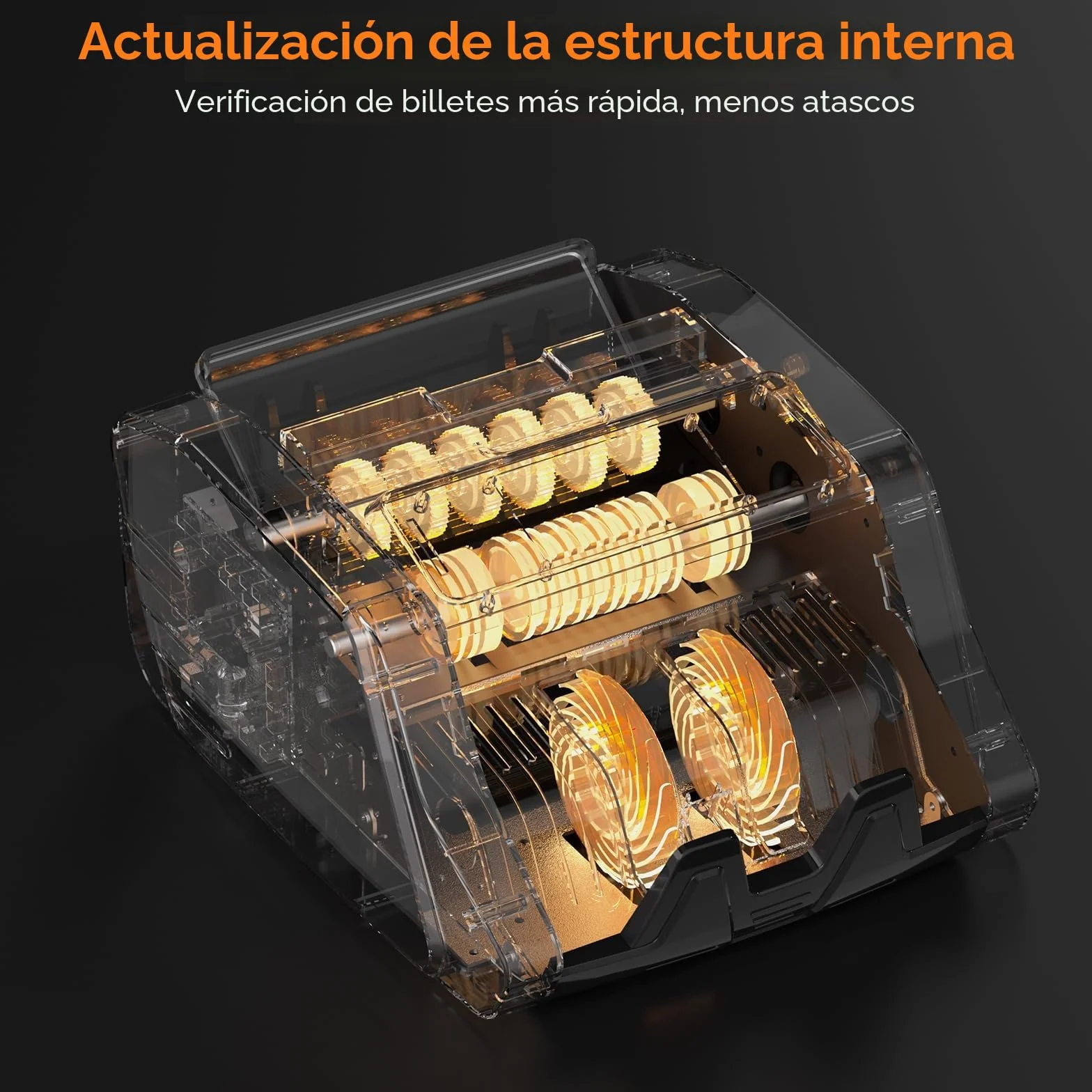 MUNBYN 2026 Contador de Billetes con Detección UV/MG/IR/MT para Euros y Dólares