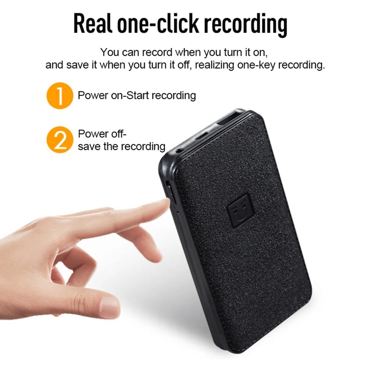 Grabadora de Voz Digital, Grabadora Activada por Voz con Reducción de Ruido Magnético, Mini Grabadora Power Bank, Dispositivo de Grabación de Audio con Reproductor de MP3 para Conf (Inglés Neutro,