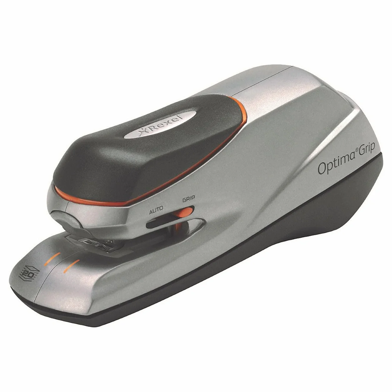 Rexel Optima Grip - Grapadora eléctrica, color plateado