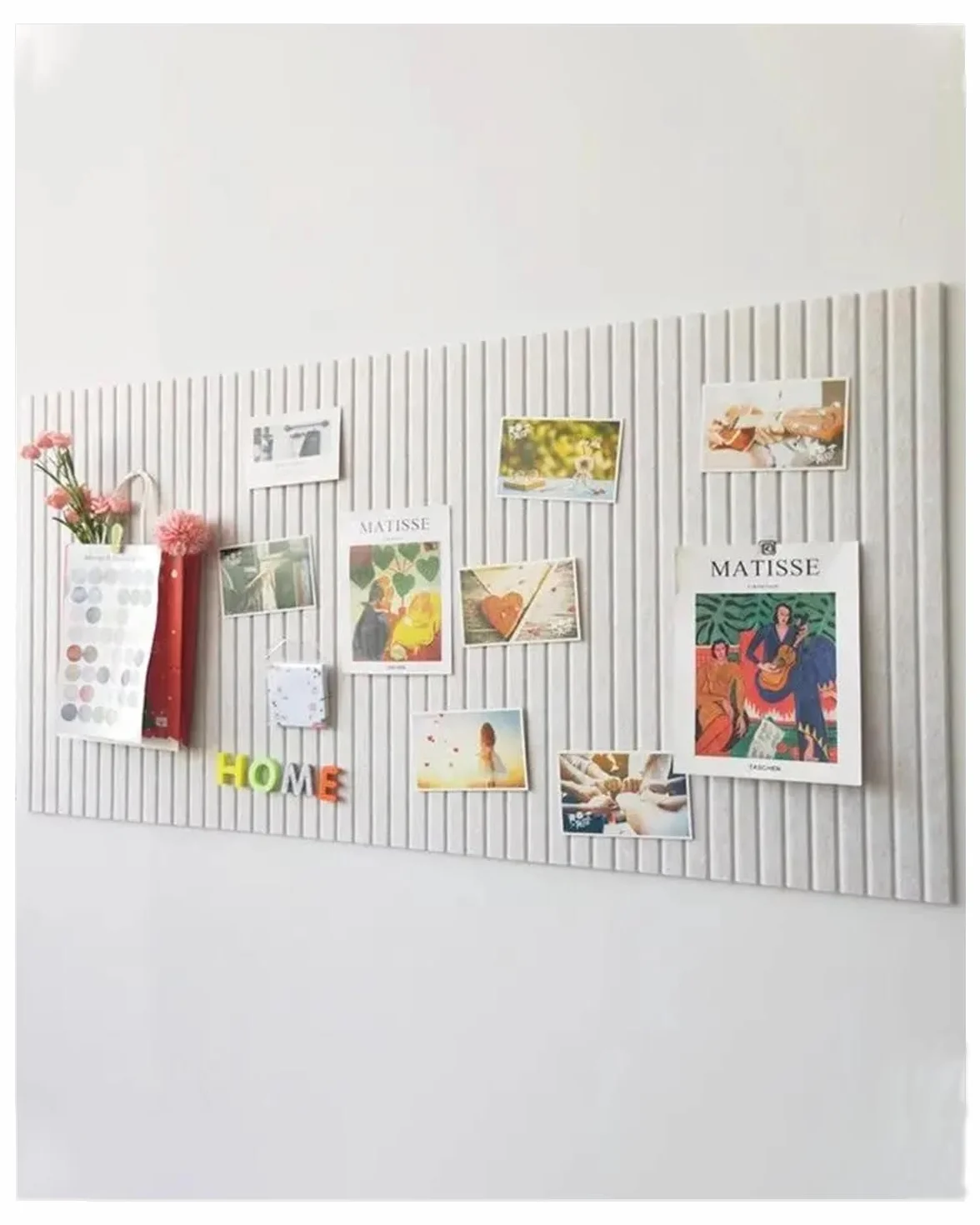 Tablero de Anuncios Grande 120 x 80 cm, Fieltro Decorativo, Plegable 0,9 cm de Grosor Con Cinta Autoadhesiva, Tablero de Visión Para Escuela, Hogar
