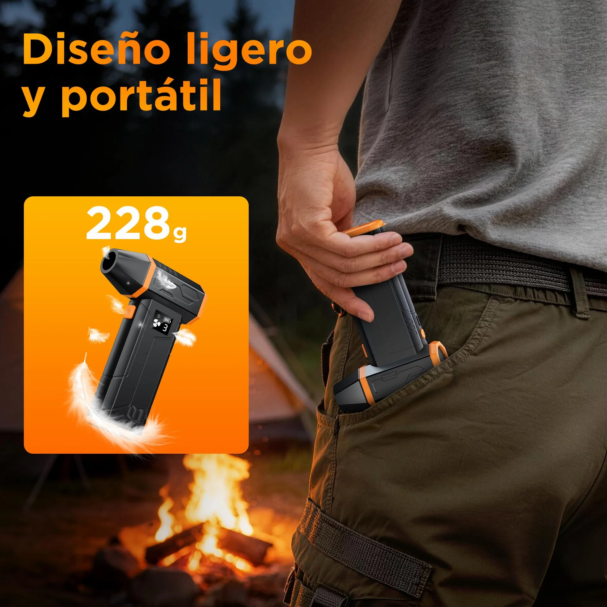 VIWAVE Soplador de Aire Potente,150000 U/min 3 Velocidades Aire Comprimido Limpieza PC,Soplador de Aire para PC con luz LED,Mini soplador Bateria de Larga duración para PC Teclado Laptop Coche