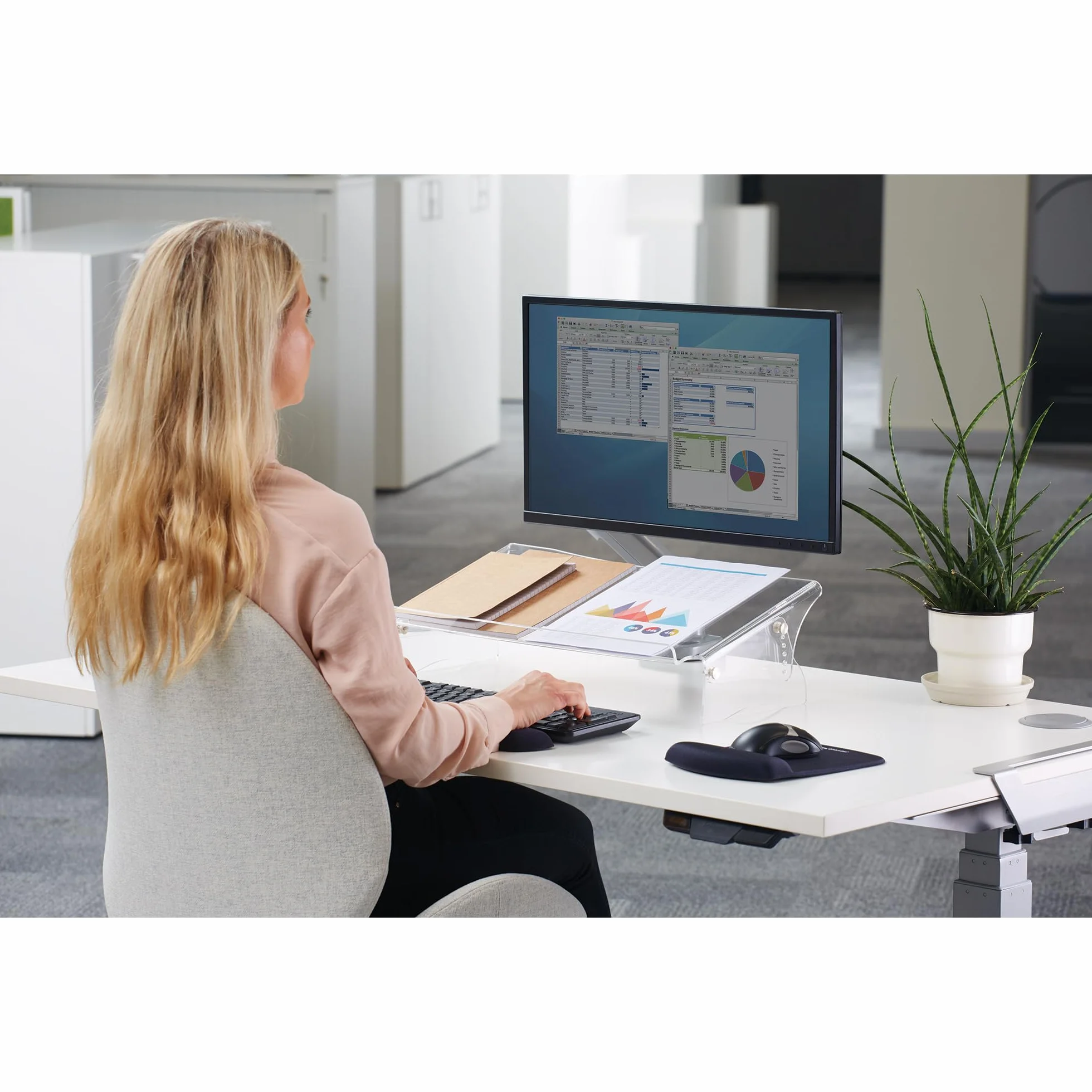 Fellowes - Soporte y atril de documentos regulable Clarity - Compatible con documentos A4 y A3